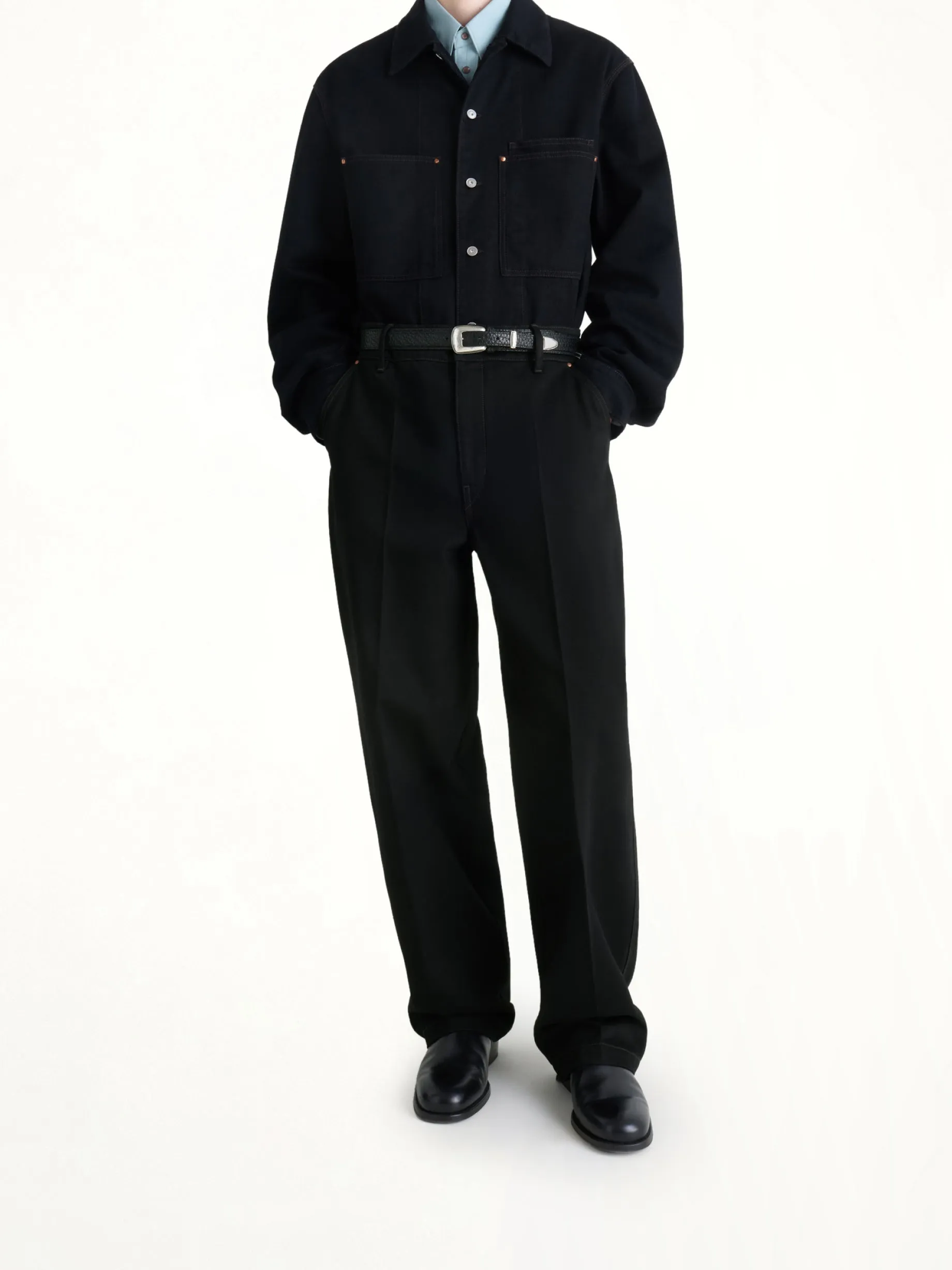 Maxi Barrel Workwear Pants in Black sold by MARAIS product image thumbnail 4