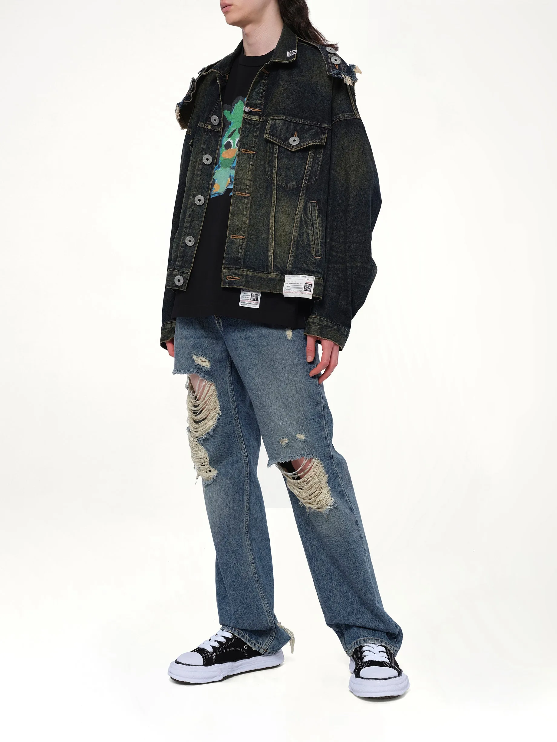 Deconstructed Denim Blouson in Indigo sold by MARAIS product image thumbnail 4