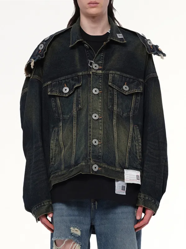 Deconstructed Denim Blouson in Indigo made by Maison MIHARA YASUHIRO