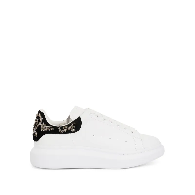 Larry Oversized Sneakers with Embroidery in White/Black made by Alexander McQueen