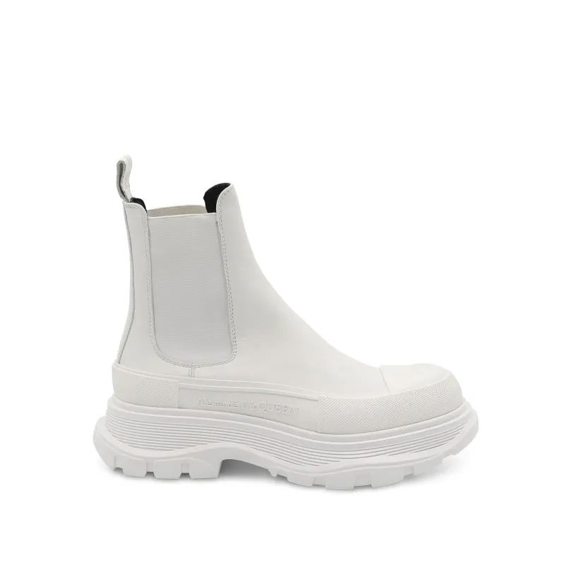 Tread Slick Chelsea Boots in White made by Alexander McQueen