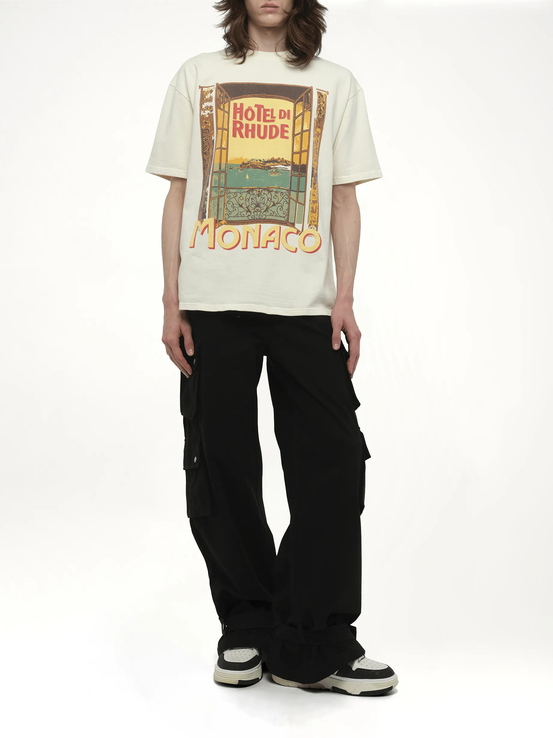 Hotel Di Monaco T-Shirt in Vintage White sold by MARAIS product image thumbnail 4