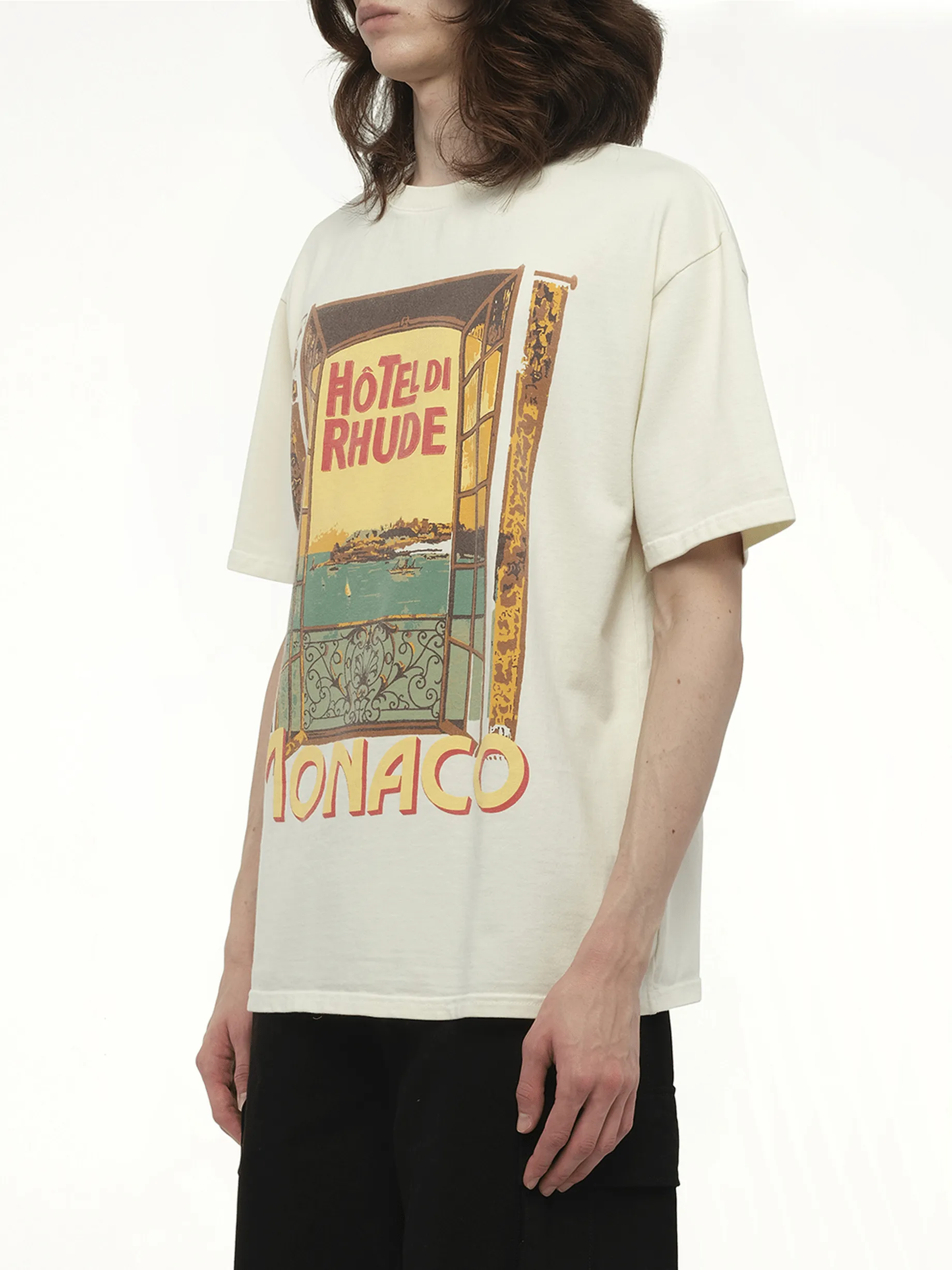 Hotel Di Monaco T-Shirt in Vintage White sold by MARAIS product image thumbnail 5