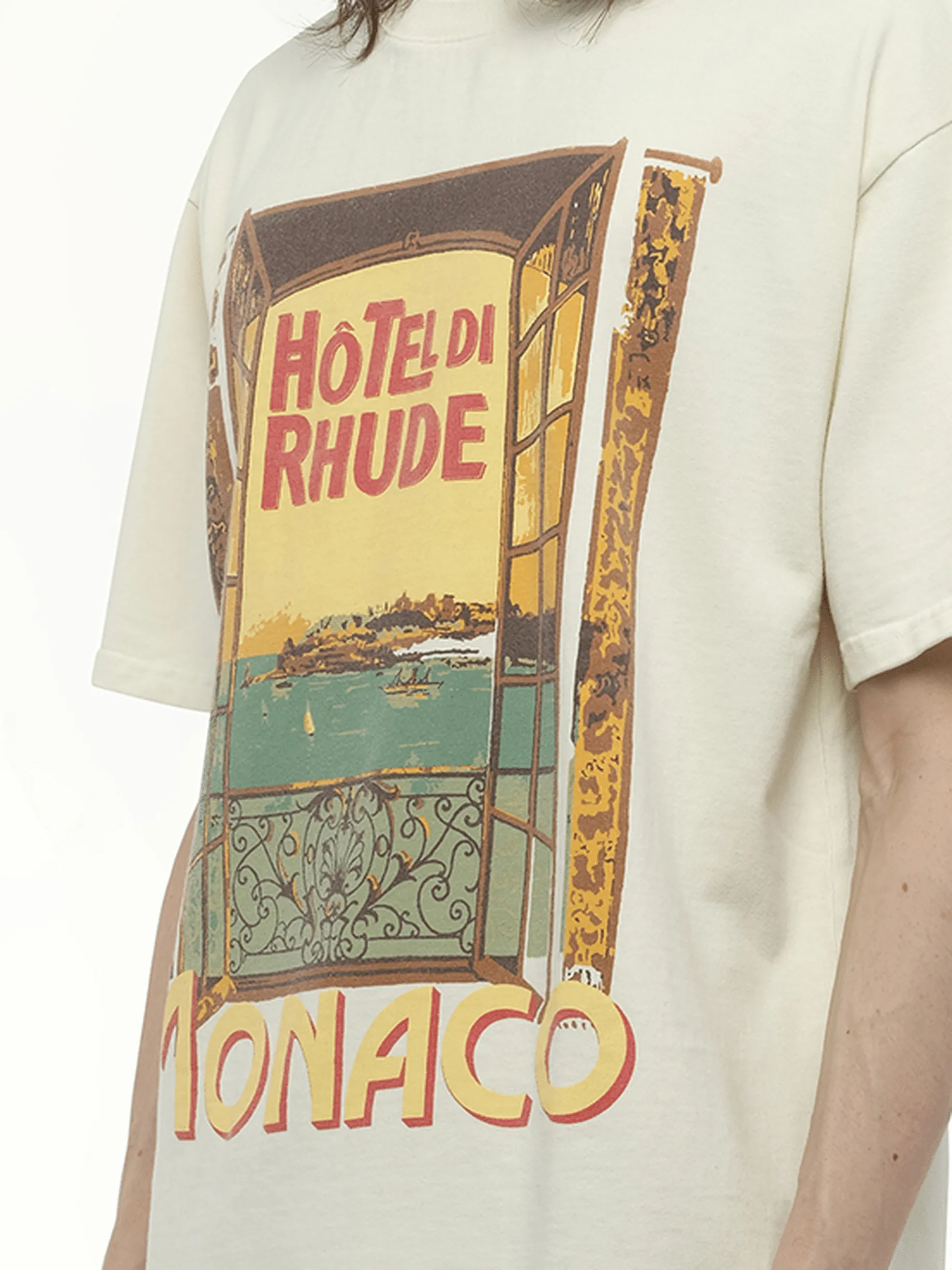 Hotel Di Monaco T-Shirt in Vintage White sold by MARAIS product image thumbnail 3