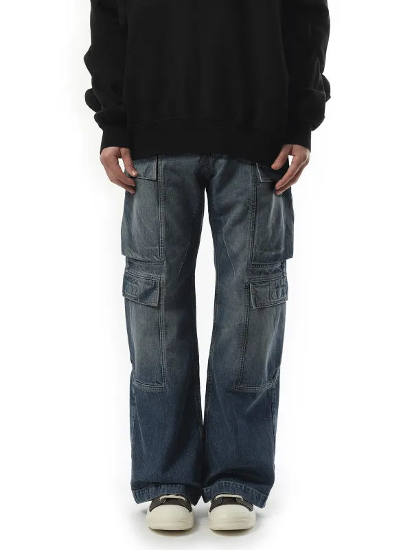 Double Cargo in Washed Indigo made by Rick Owens