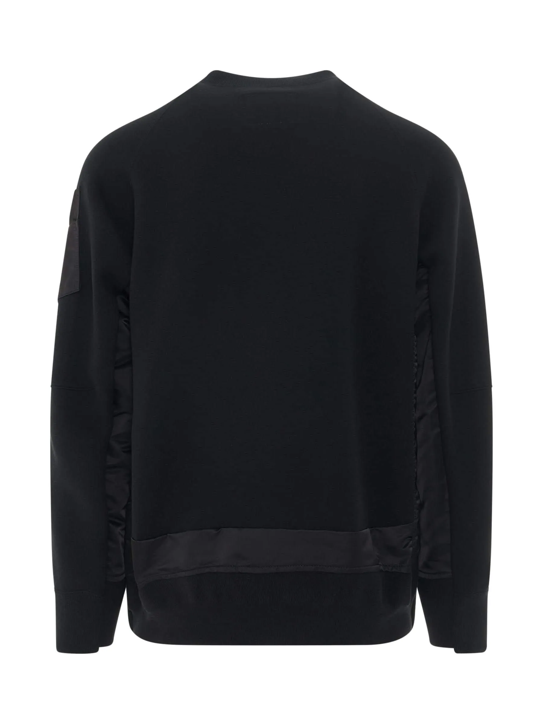 Nylon Twill Sponge Sweat Pullover in Black sold by MARAIS product image thumbnail 4