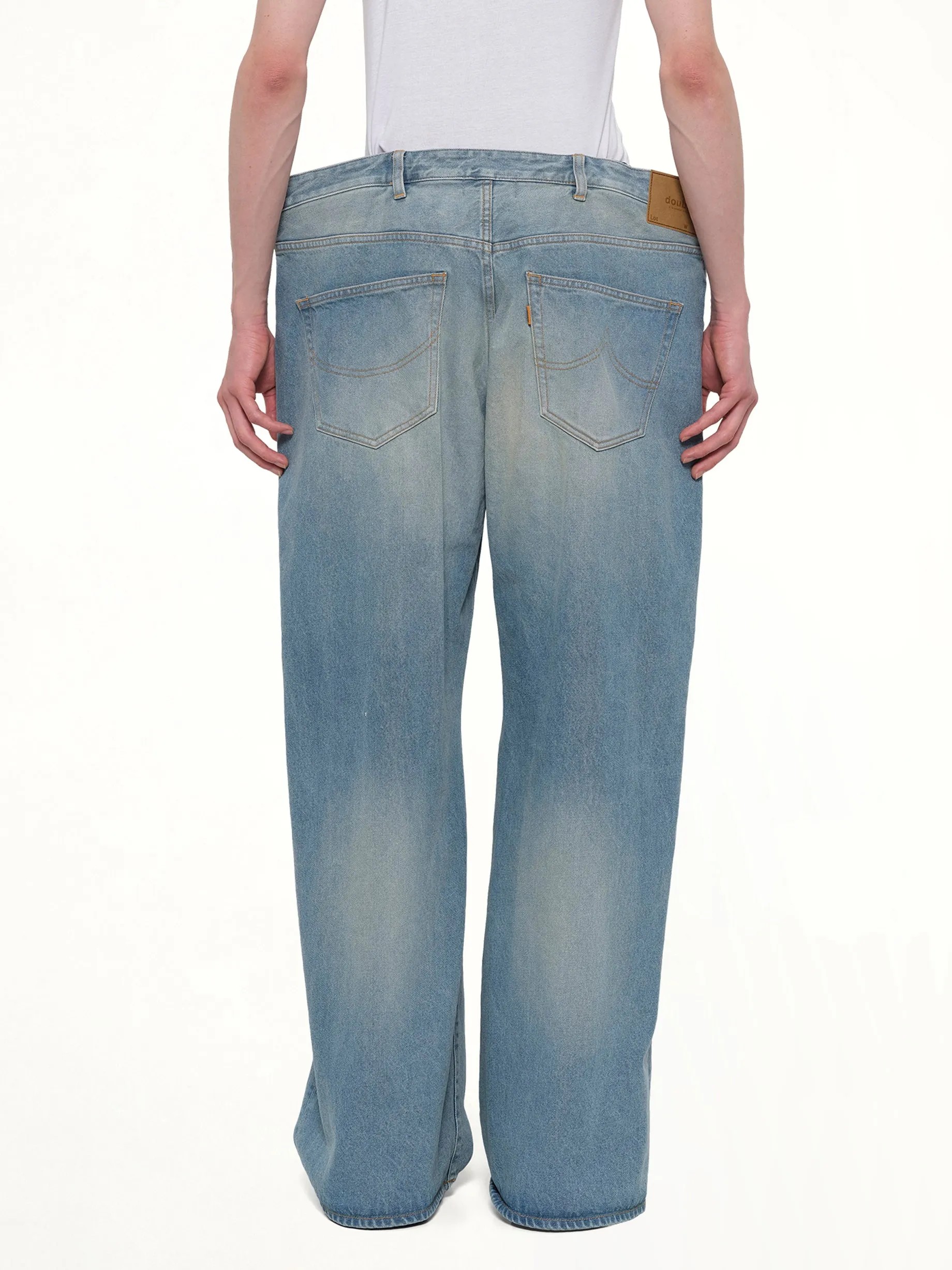 Floating Waist Denim Pants in Indigo sold by MARAIS product image thumbnail 5