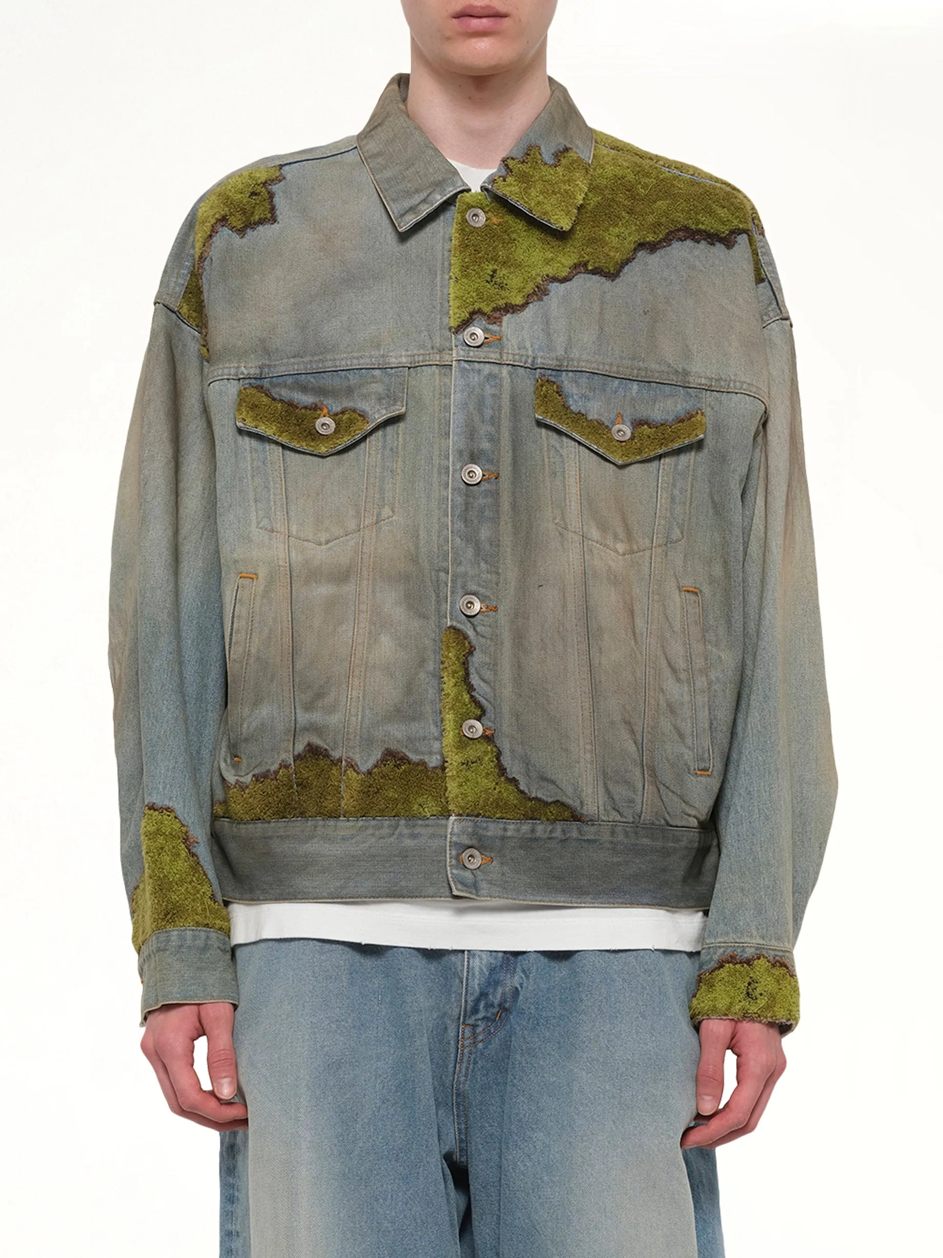 Moss-Grown Denim Jacket in Indigo sold by MARAIS
