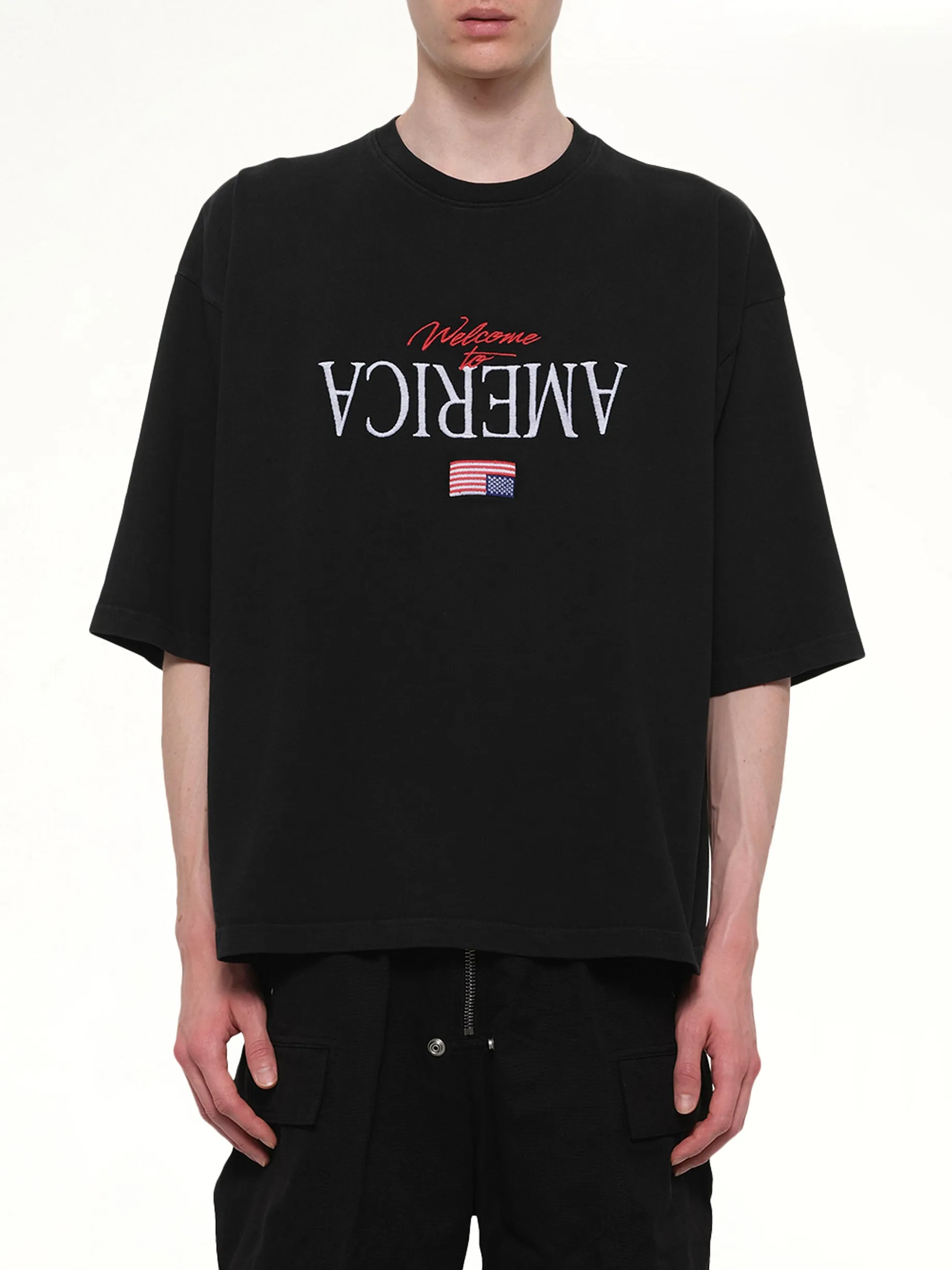 Welcome To America Buffalo T-Shirt in Black sold by MARAIS