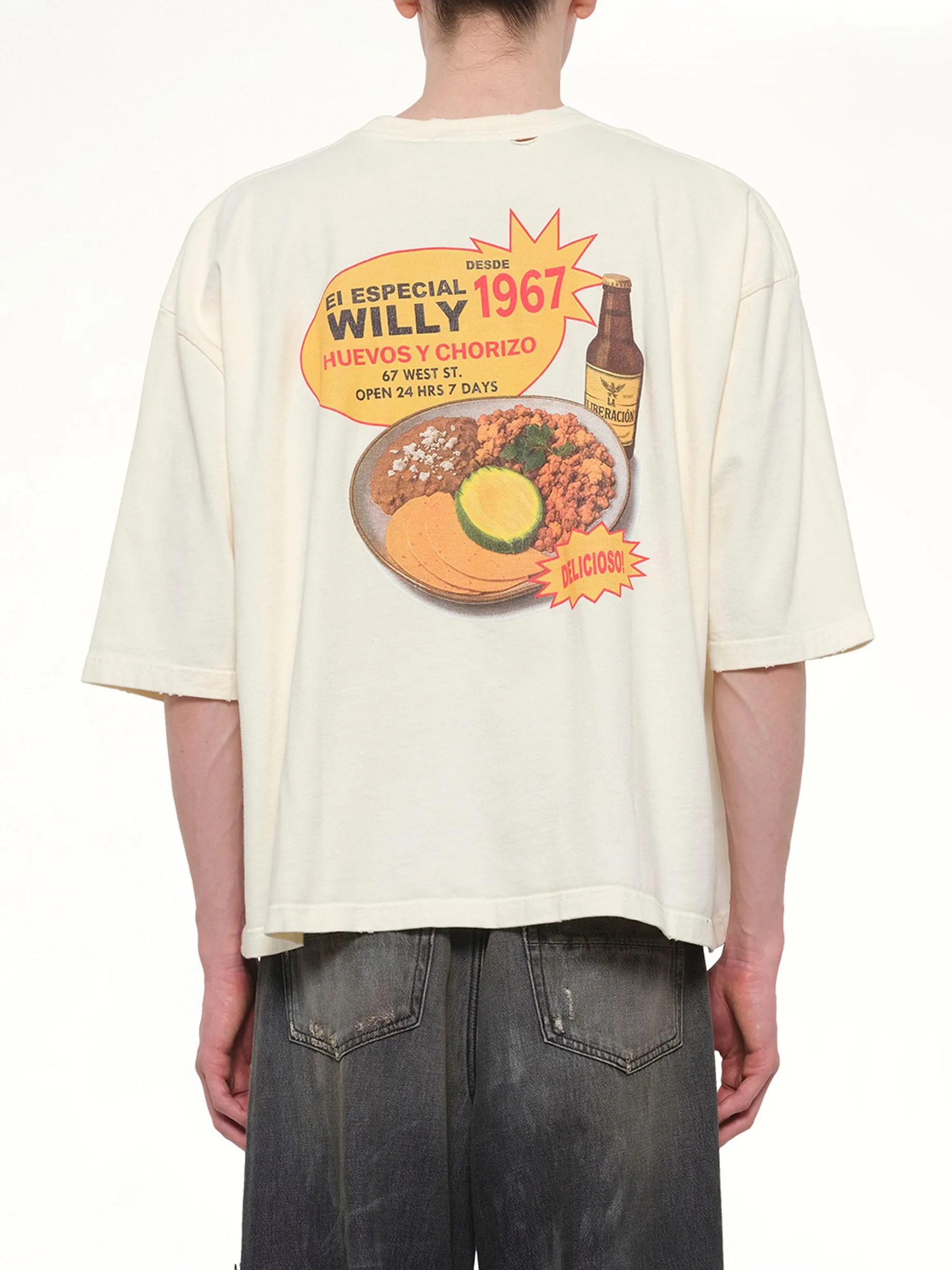 Willy's Taco Shop Buffalo T-Shirt in White sold by MARAIS product image thumbnail 5