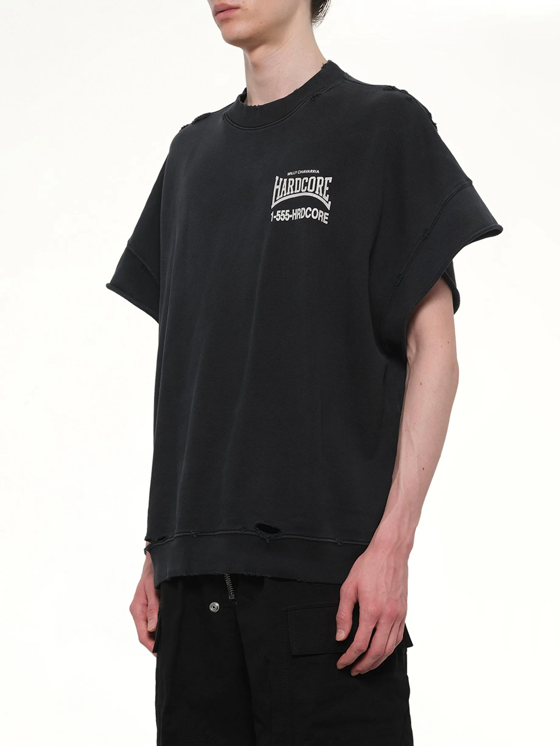 "Hardcore" Muscle T-Shirt in Black sold by MARAIS product image thumbnail 3