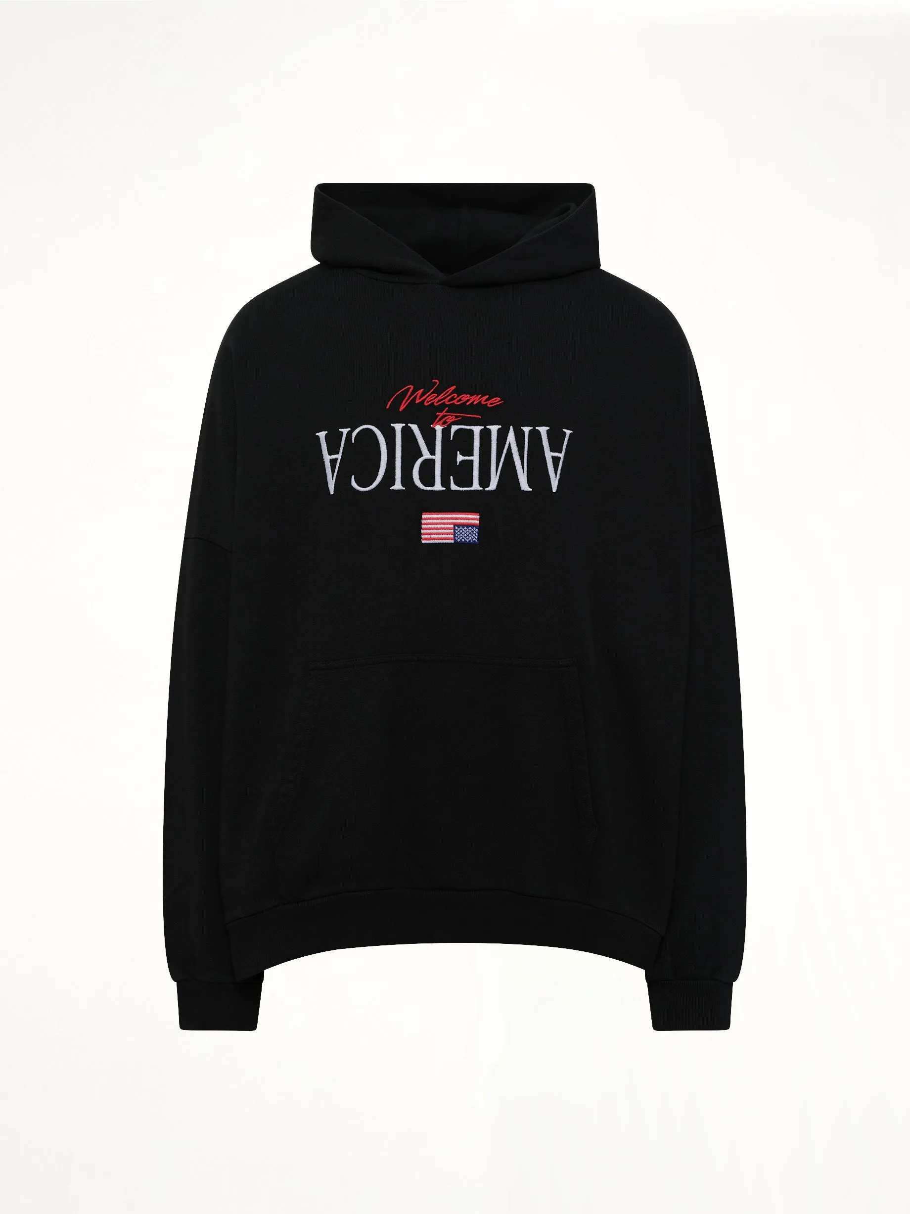 Welcome To America Hooligan Hoodie in Black sold by MARAIS product image thumbnail 2