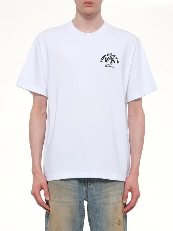 Company T-Shirt in White made by Vowels