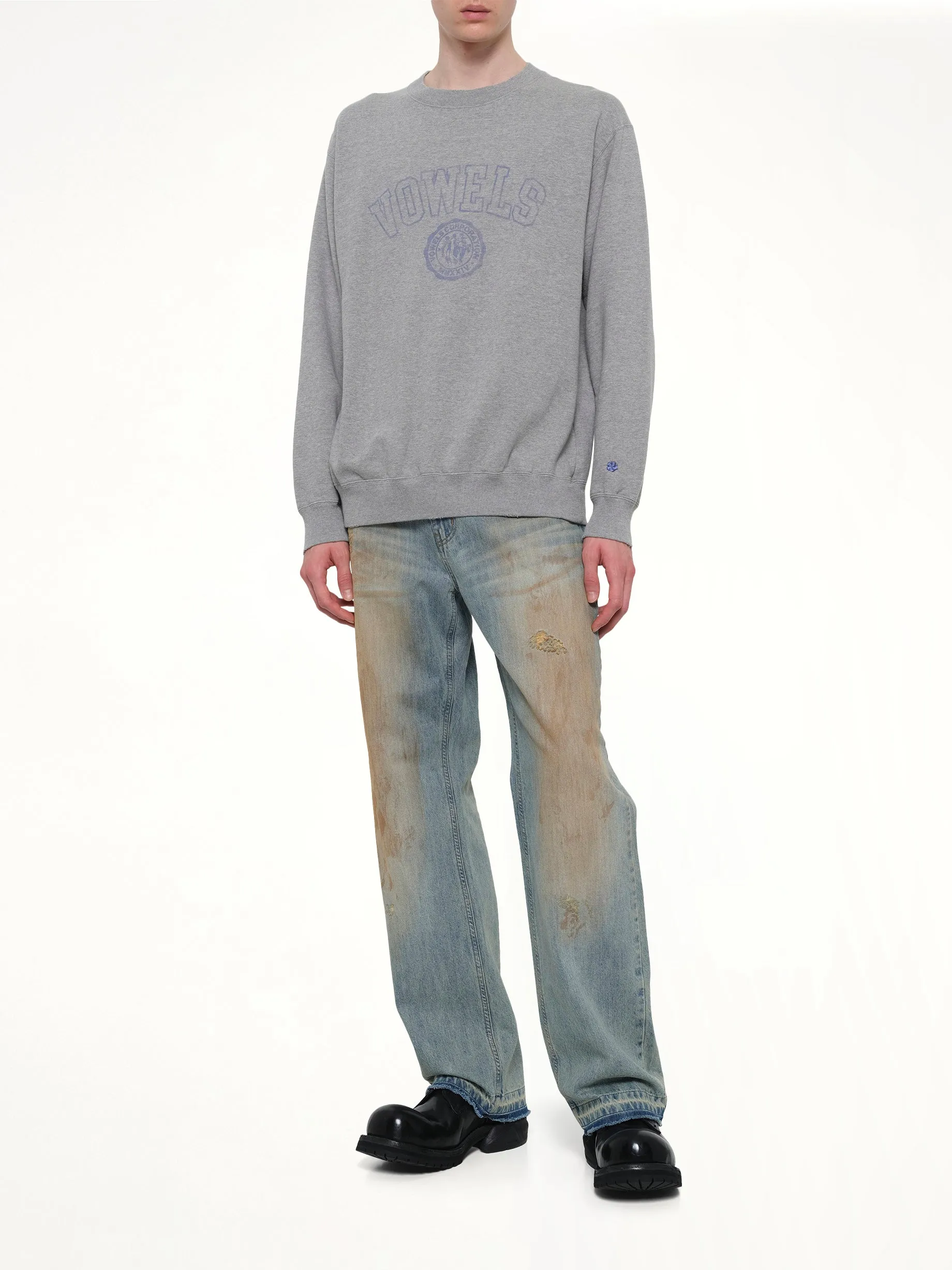 Faded Collegiate Sweatshirt in Grey Heather sold by MARAIS product image thumbnail 4