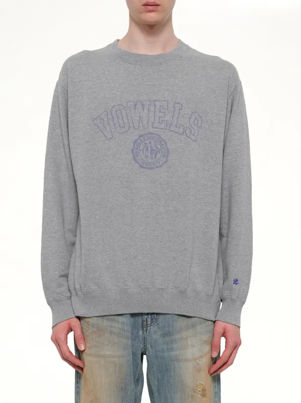 Faded Collegiate Sweatshirt in Grey Heather made by Vowels