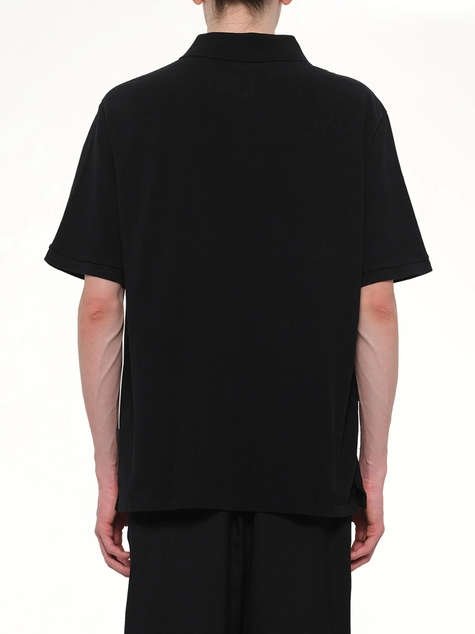 S/S Pique Polo in Black sold by MARAIS product image thumbnail 5