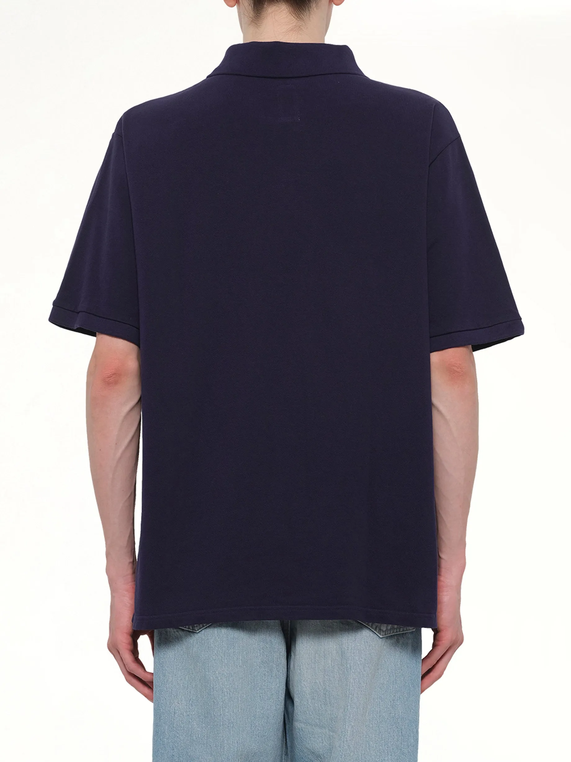 S/S Pique Polo in Navy sold by MARAIS product image thumbnail 5