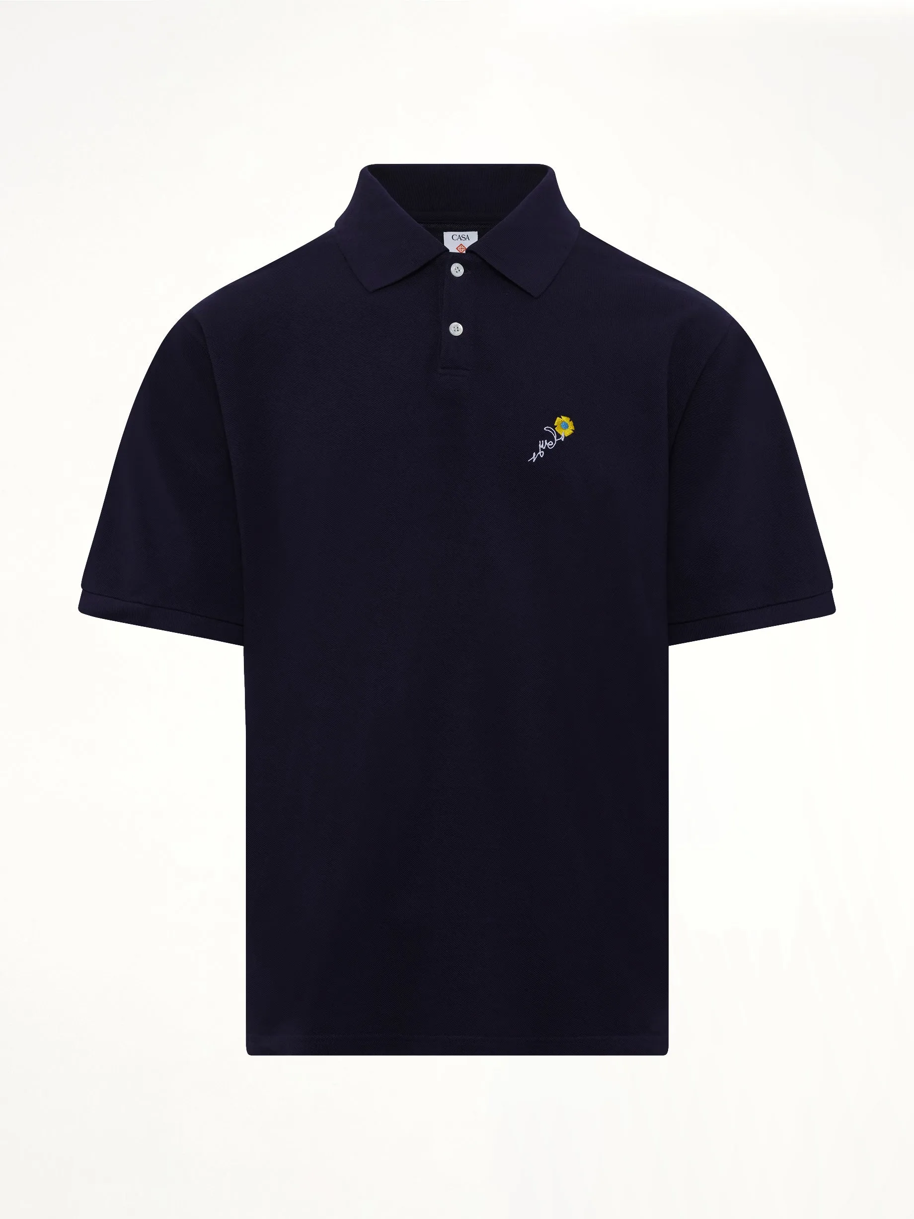S/S Pique Polo in Navy sold by MARAIS product image thumbnail 2