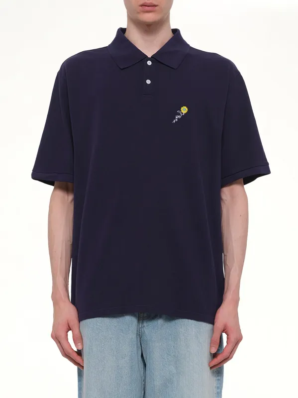 S/S Pique Polo in Navy made by Vowels