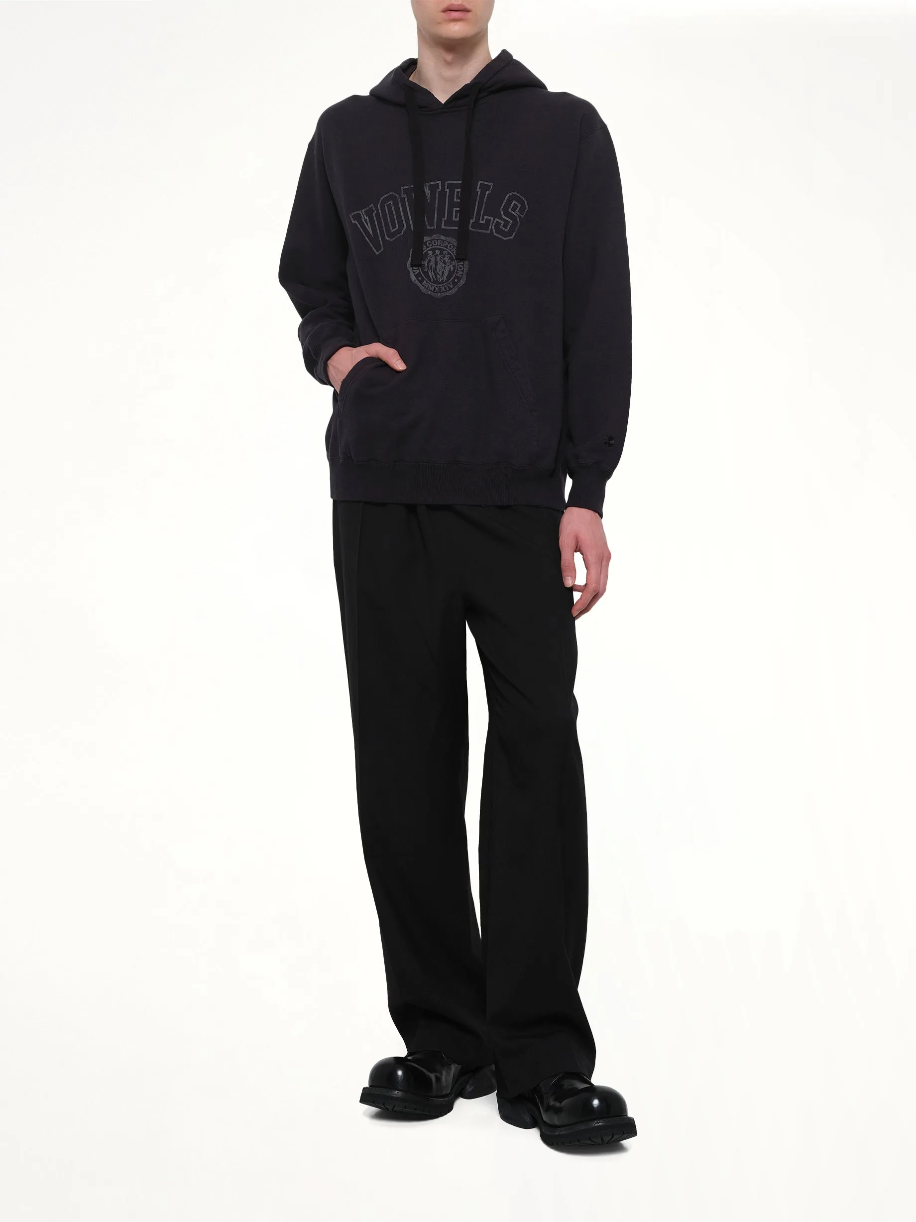 Faded Collegiate Hoodie in Black sold by MARAIS product image thumbnail 4