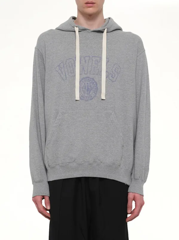 Faded Collegiate Hoodie in Grey Heather made by Vowels