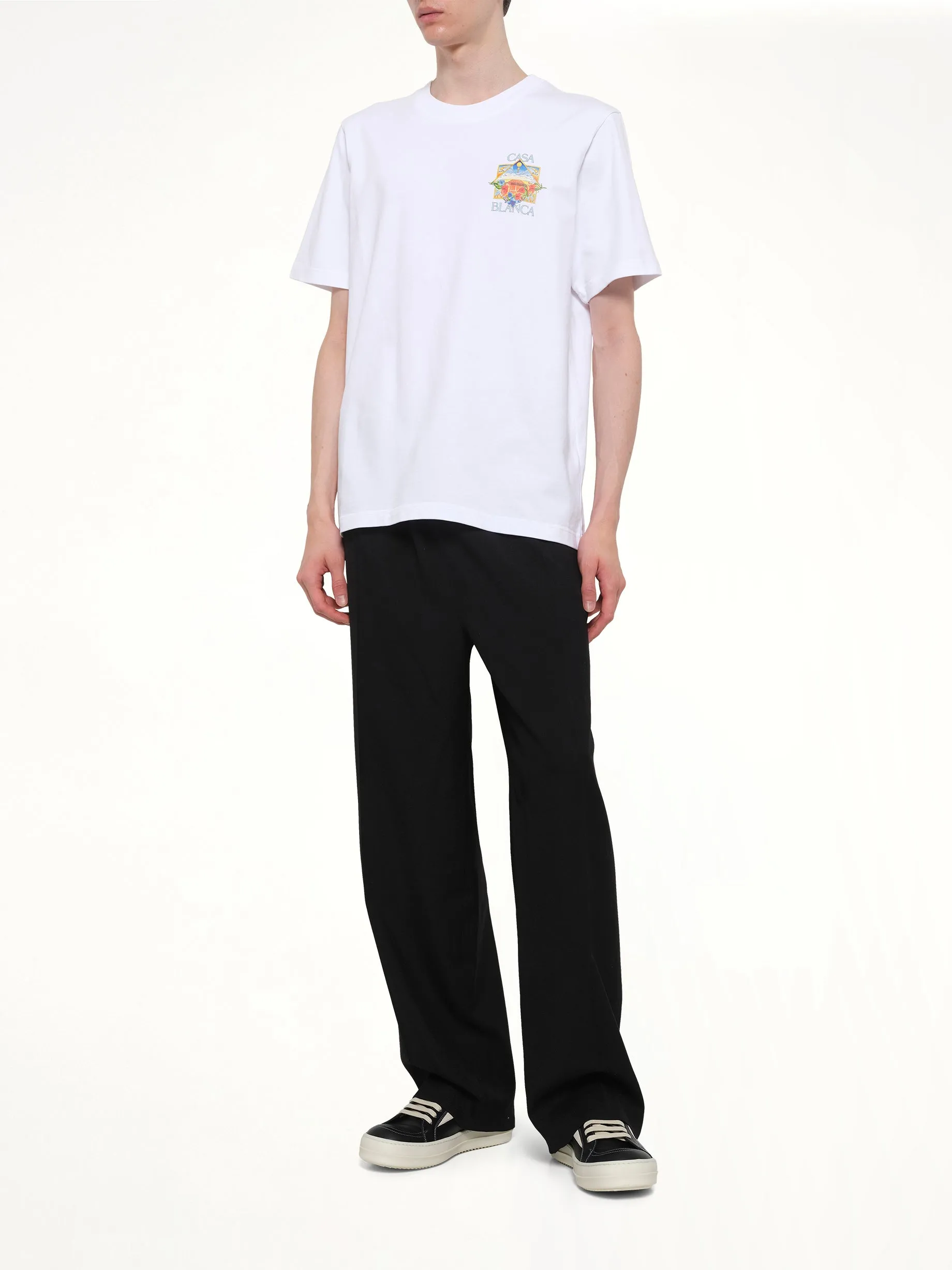 Tennis Landscape 2 Classic T-Shirt in White sold by MARAIS product image thumbnail 4