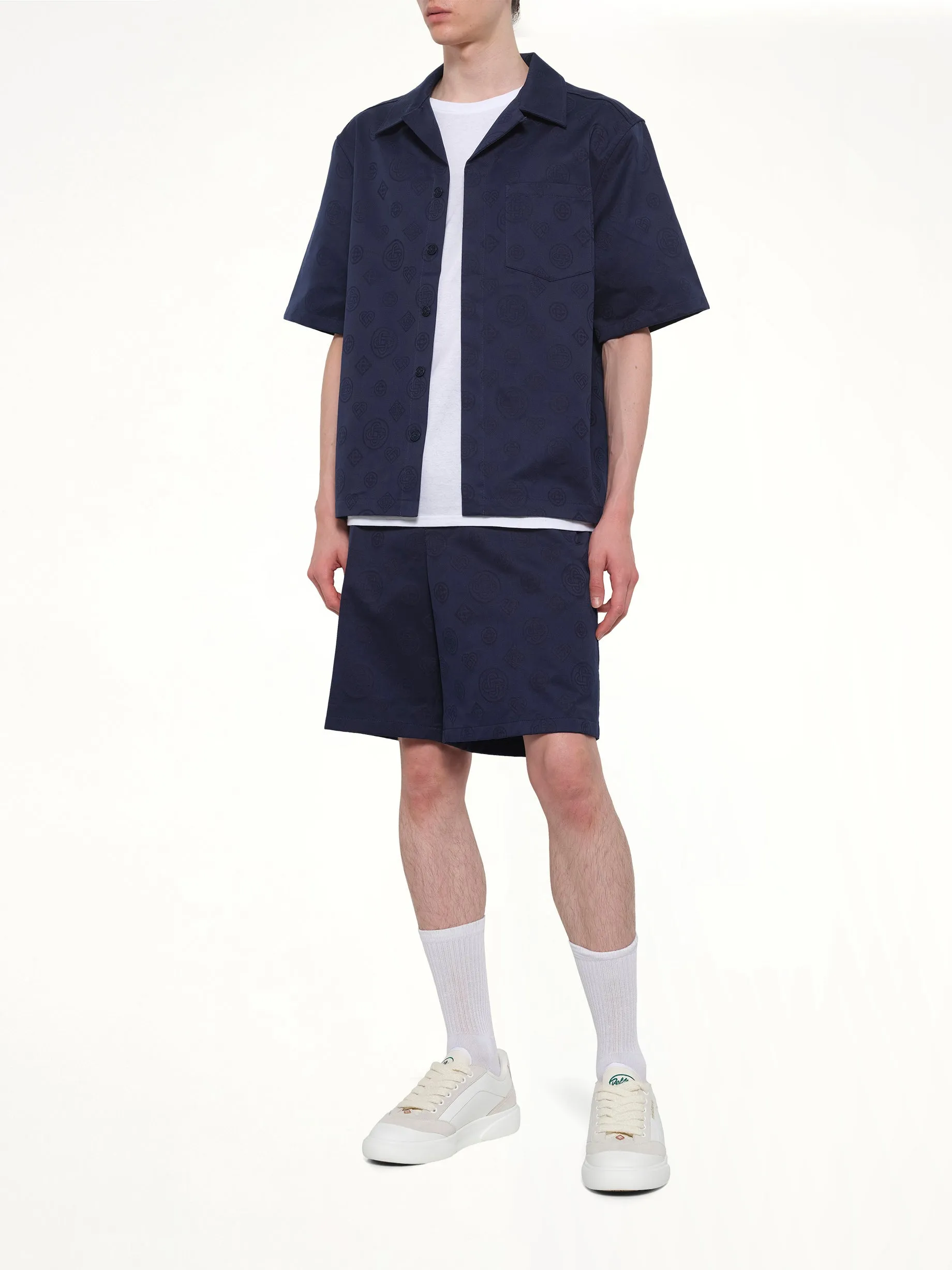 Monogram SS Shirt in Blue sold by MARAIS product image thumbnail 4