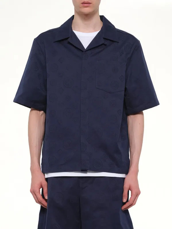 Monogram SS Shirt in Blue made by Casablanca