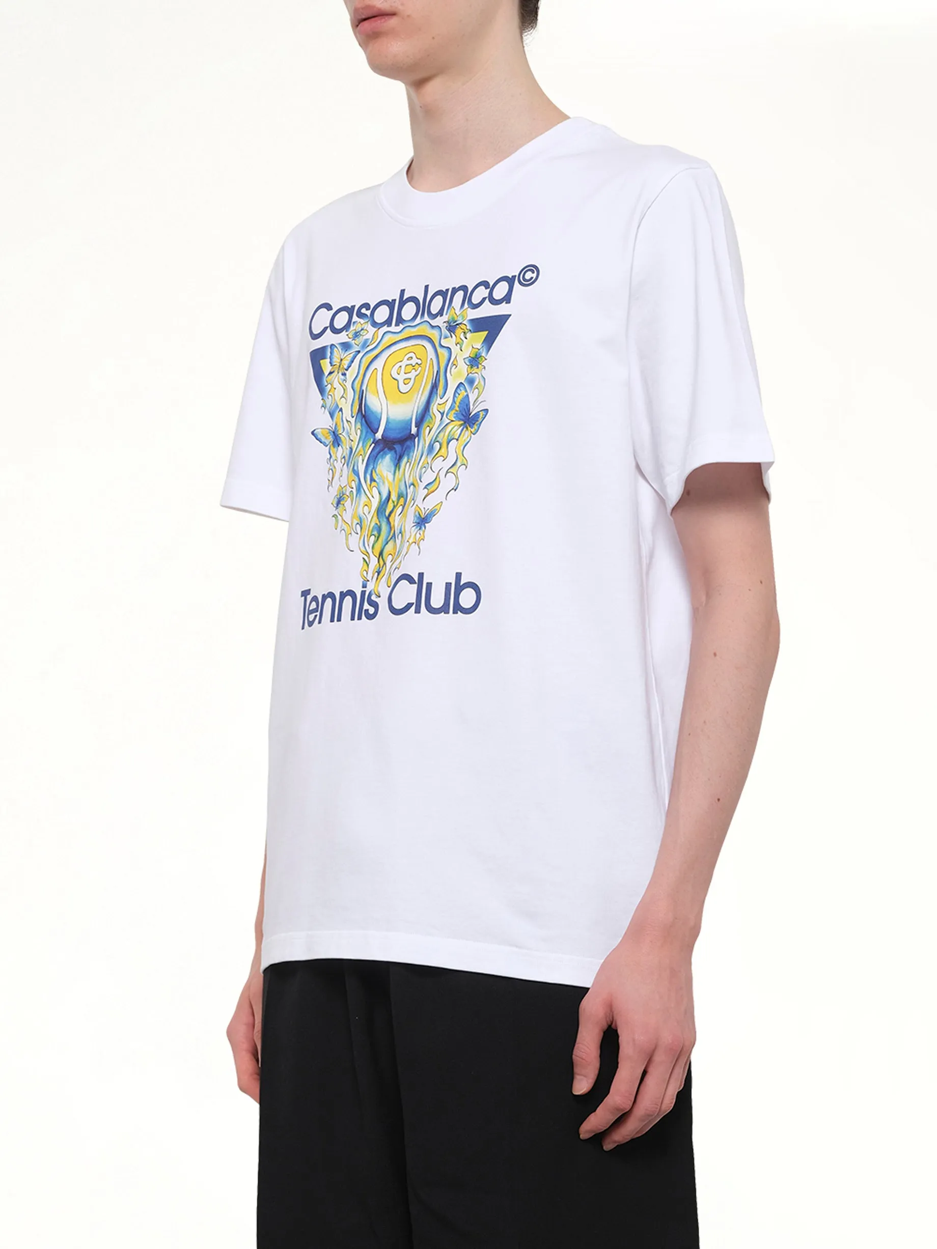 Tennis Club Icon Classic T-Shirt in White sold by MARAIS product image thumbnail 3
