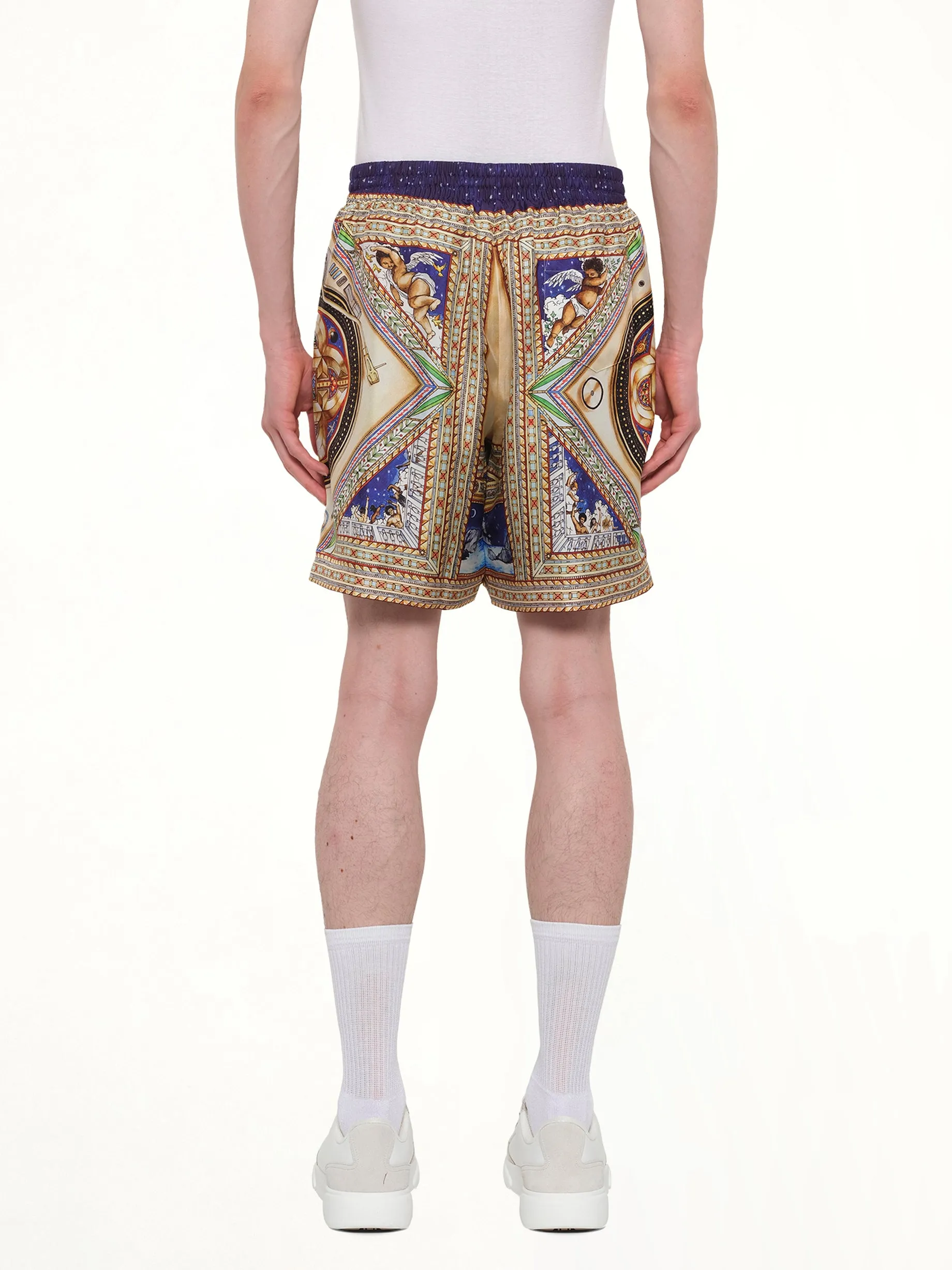 Plafond Orne De Musique Silk Shorts in Multicolour sold by MARAIS product image thumbnail 5