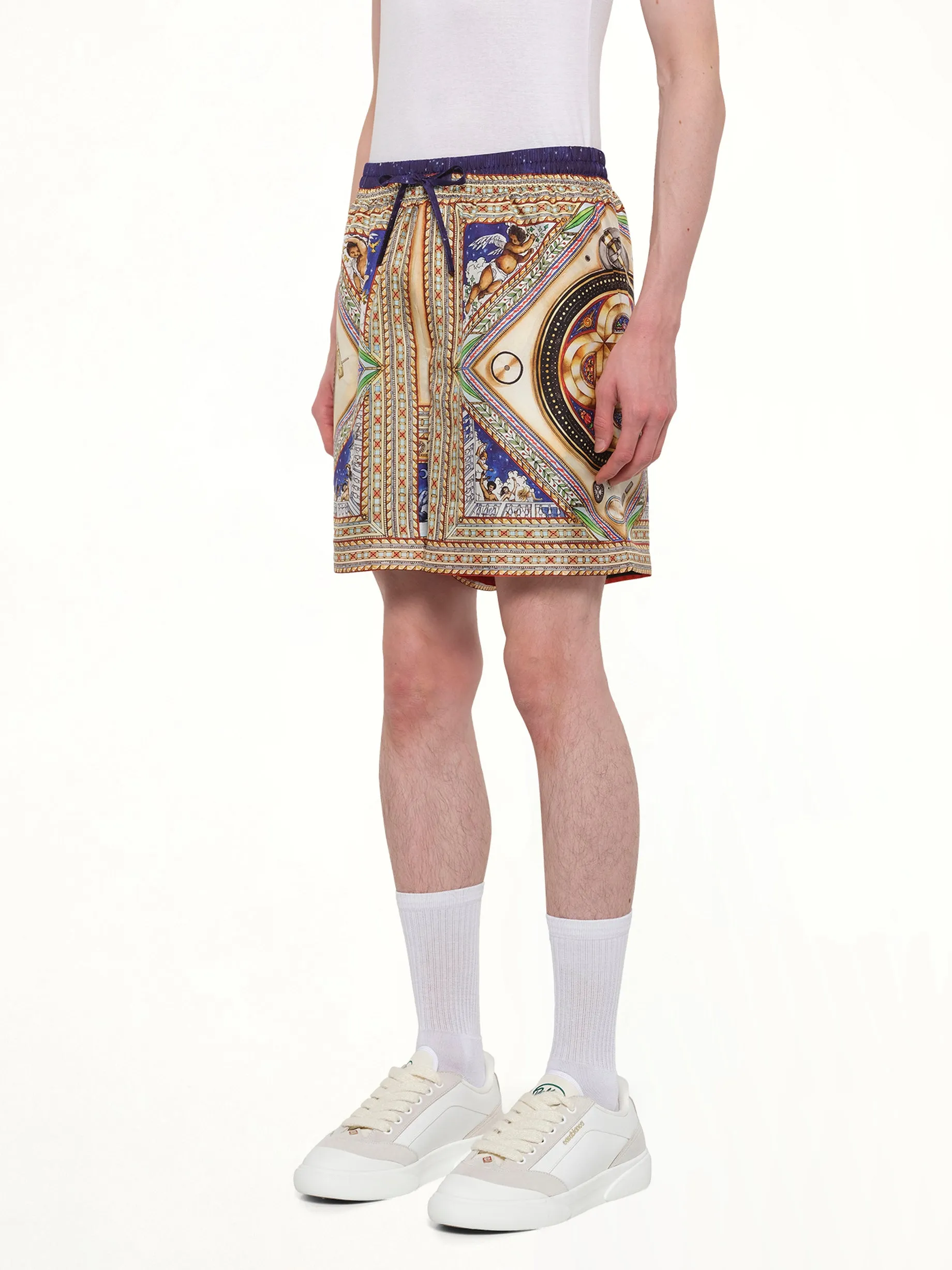 Plafond Orne De Musique Silk Shorts in Multicolour sold by MARAIS product image thumbnail 3