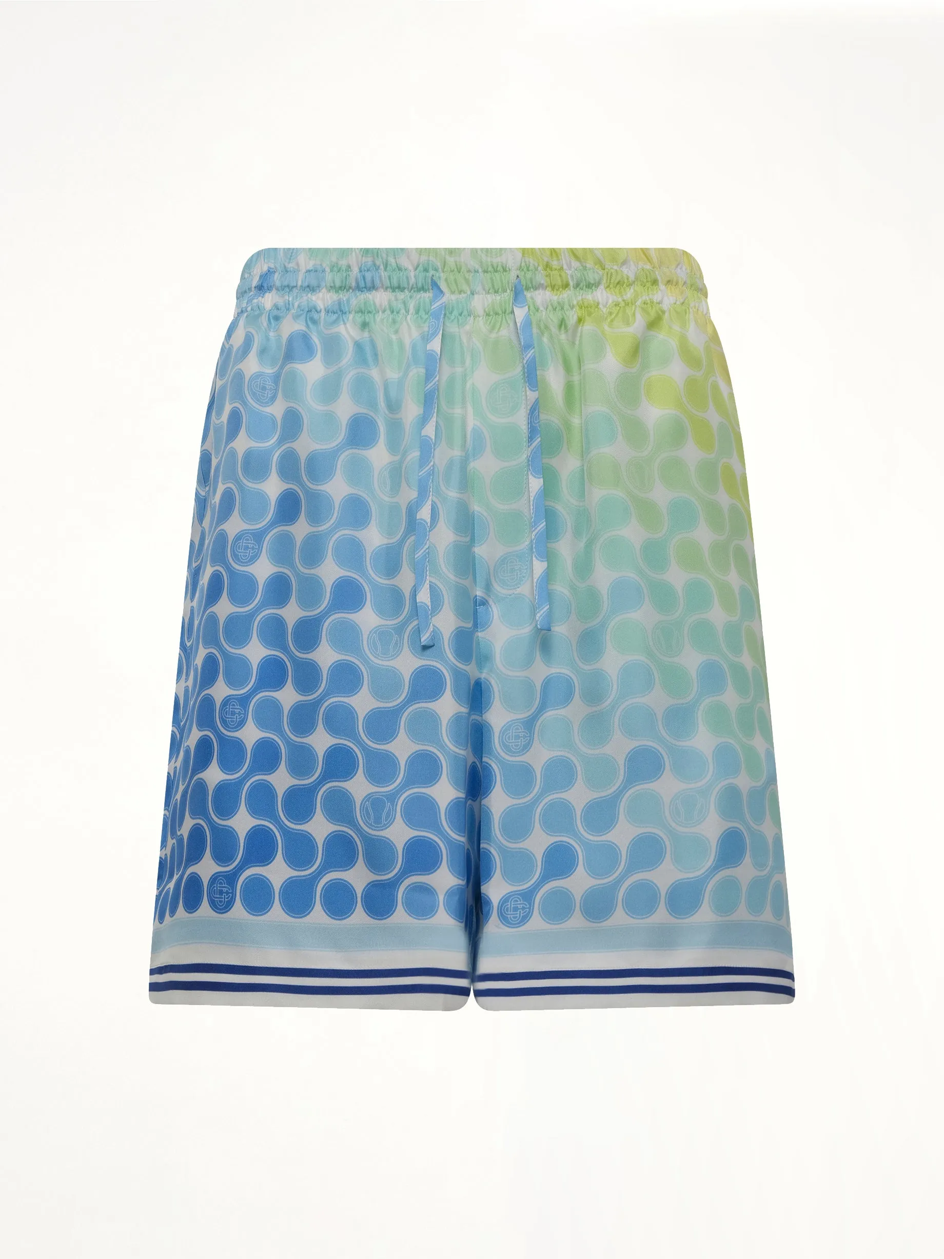 Tennis Tile Silk Shorts in Multicolour sold by MARAIS product image thumbnail 2