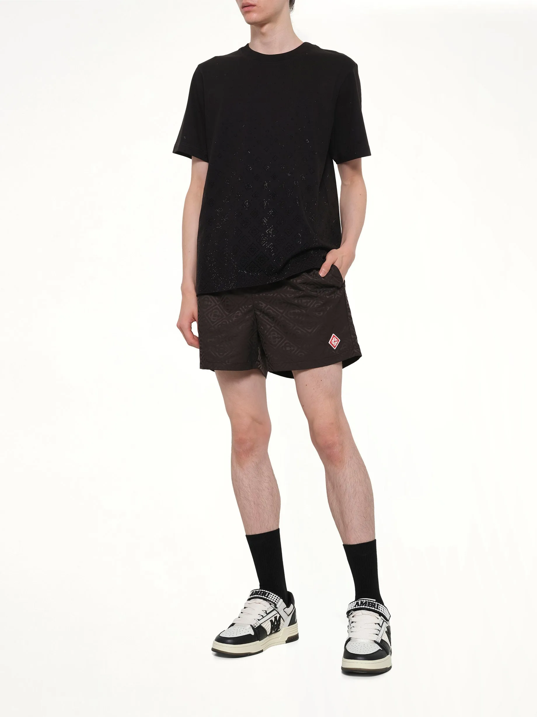 Jacquard Swim Shorts in Black sold by MARAIS product image thumbnail 4