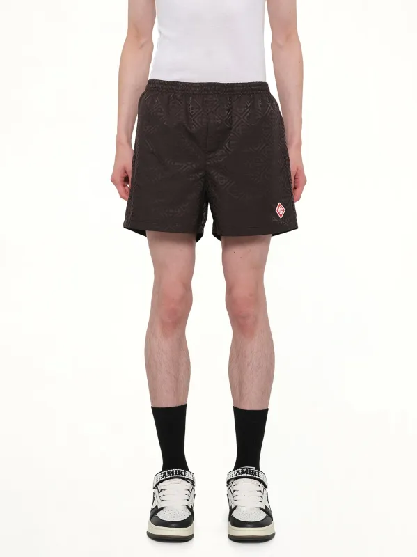 Jacquard Swim Shorts in Black made by Casablanca