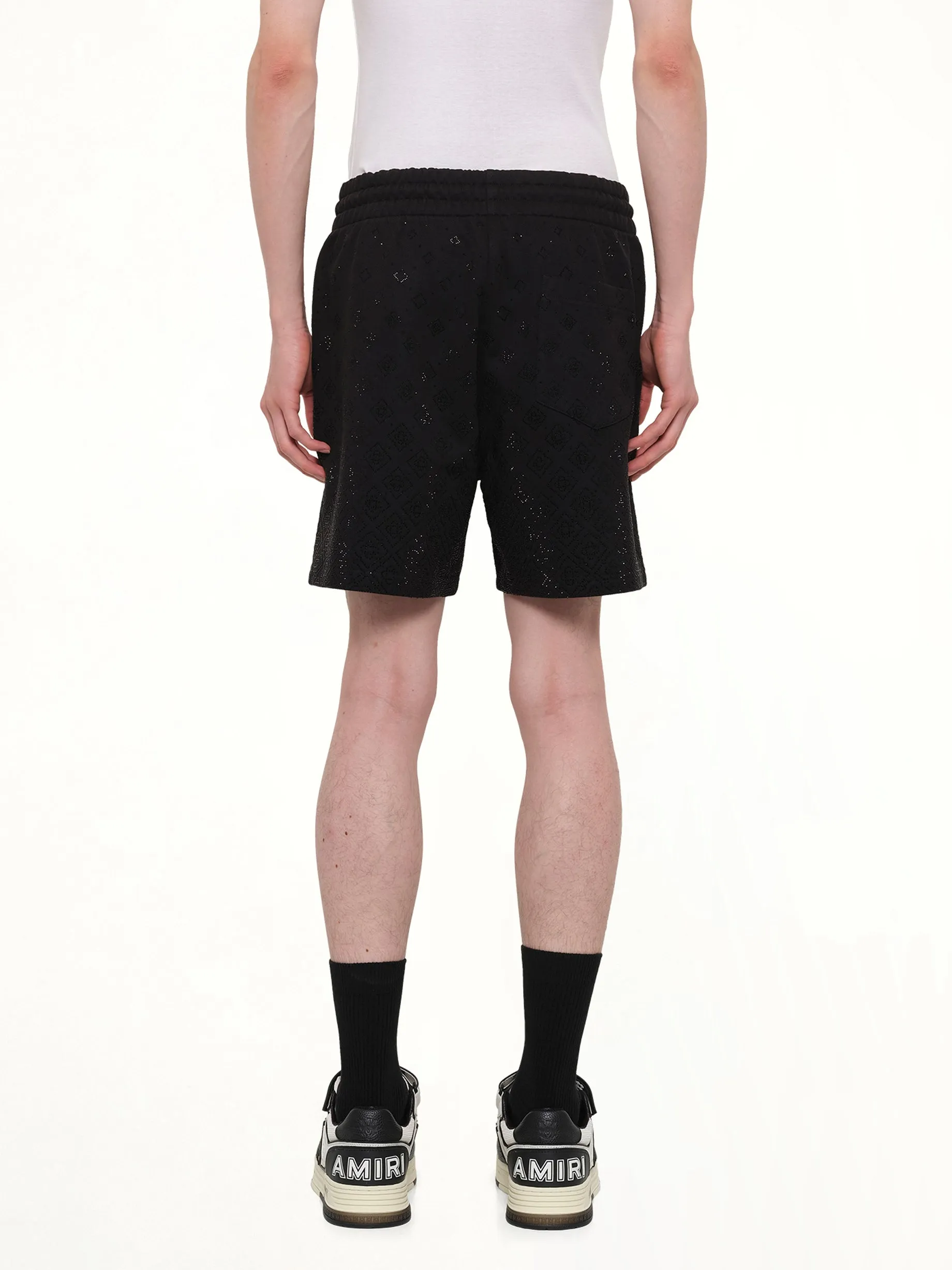 Crystal Monogram Sweatshort in Black sold by MARAIS product image thumbnail 5