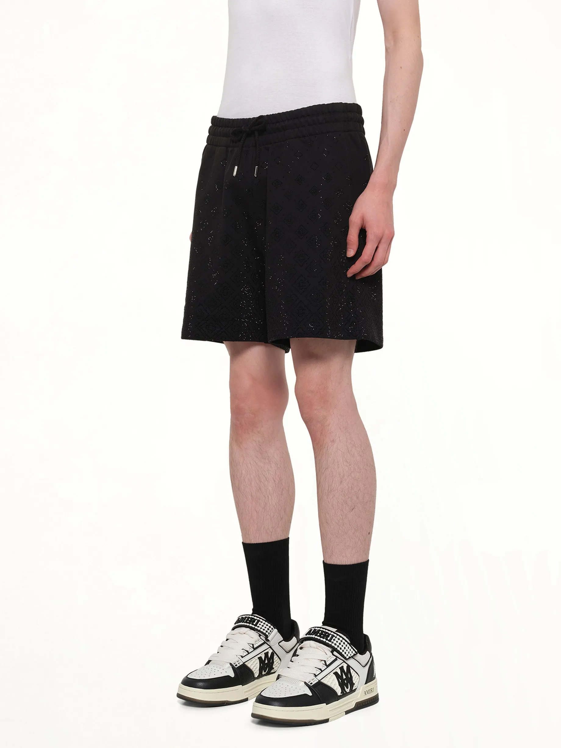 Crystal Monogram Sweatshort in Black sold by MARAIS product image thumbnail 3