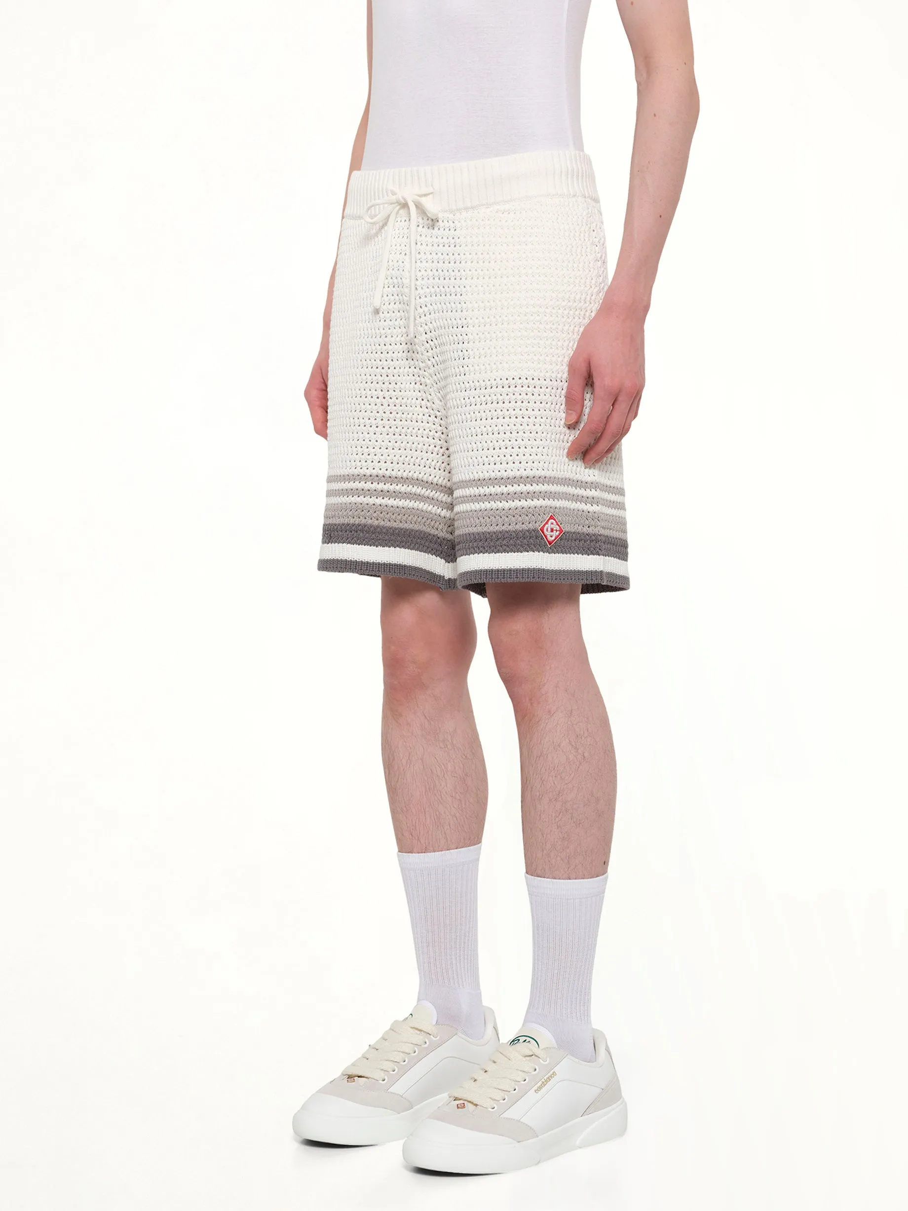 Crochet Shorts in White/Grey sold by MARAIS product image thumbnail 3