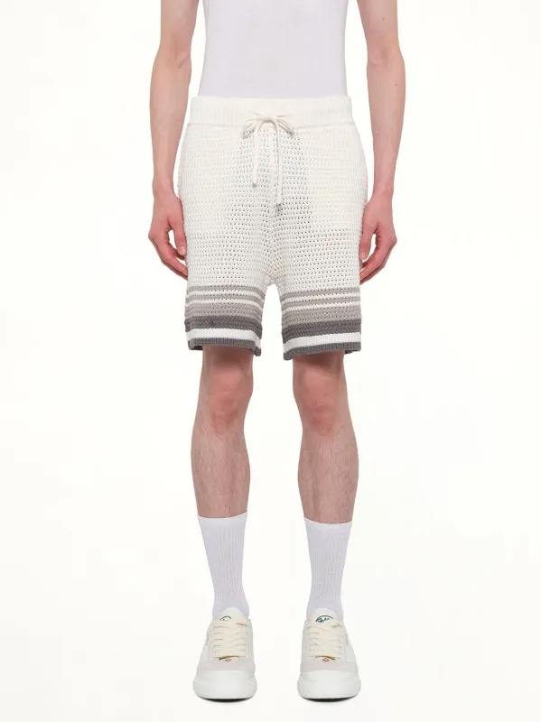 Crochet Shorts in White/Grey sold by MARAIS