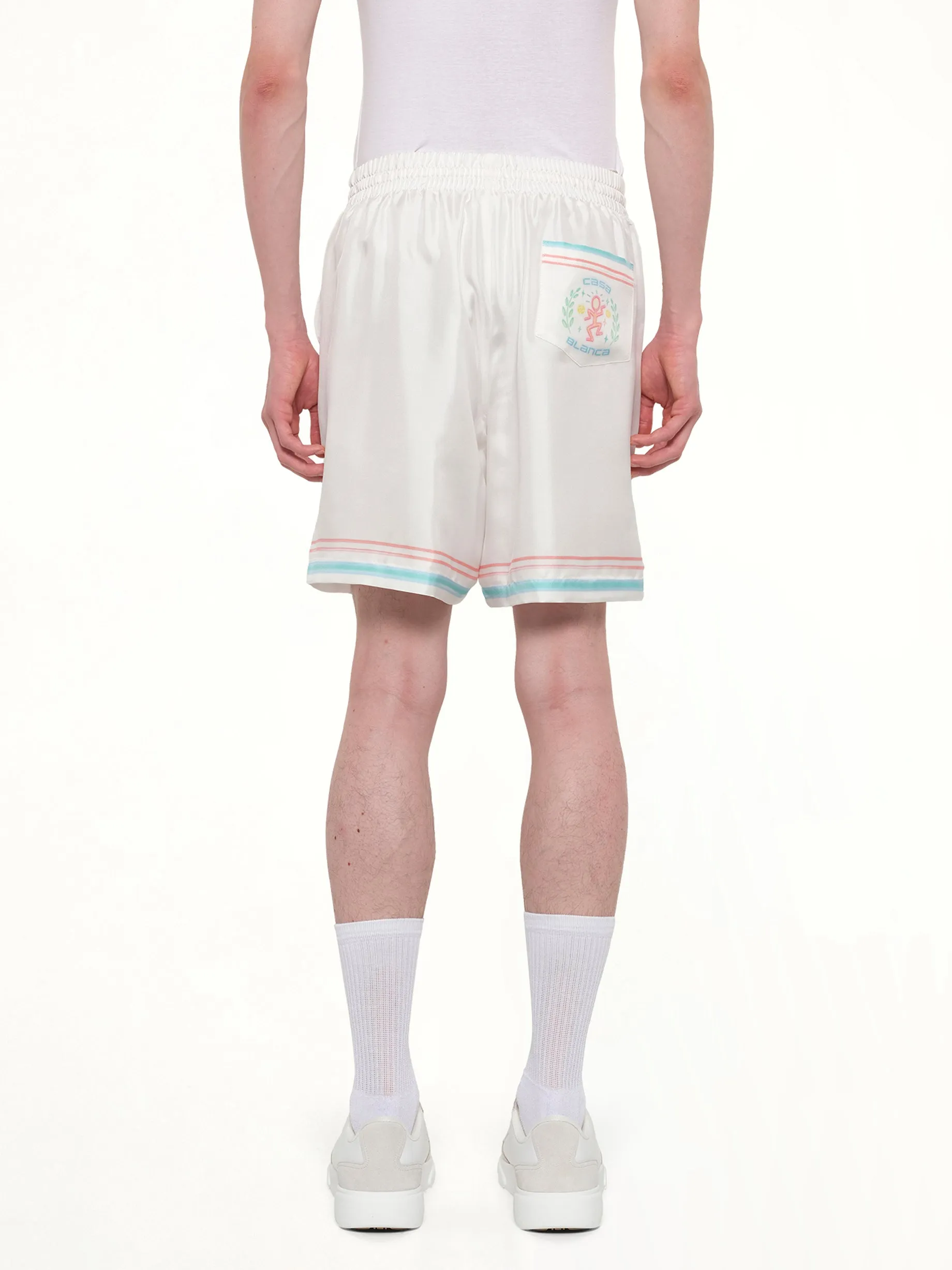 Dance Joy Silk Shorts in White sold by MARAIS product image thumbnail 5