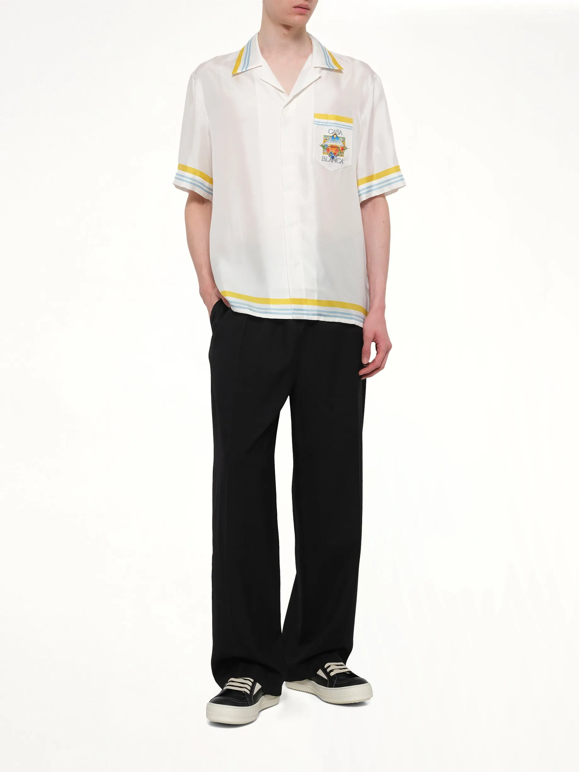 Tennis Landscape SS Shirt in White sold by MARAIS product image thumbnail 4