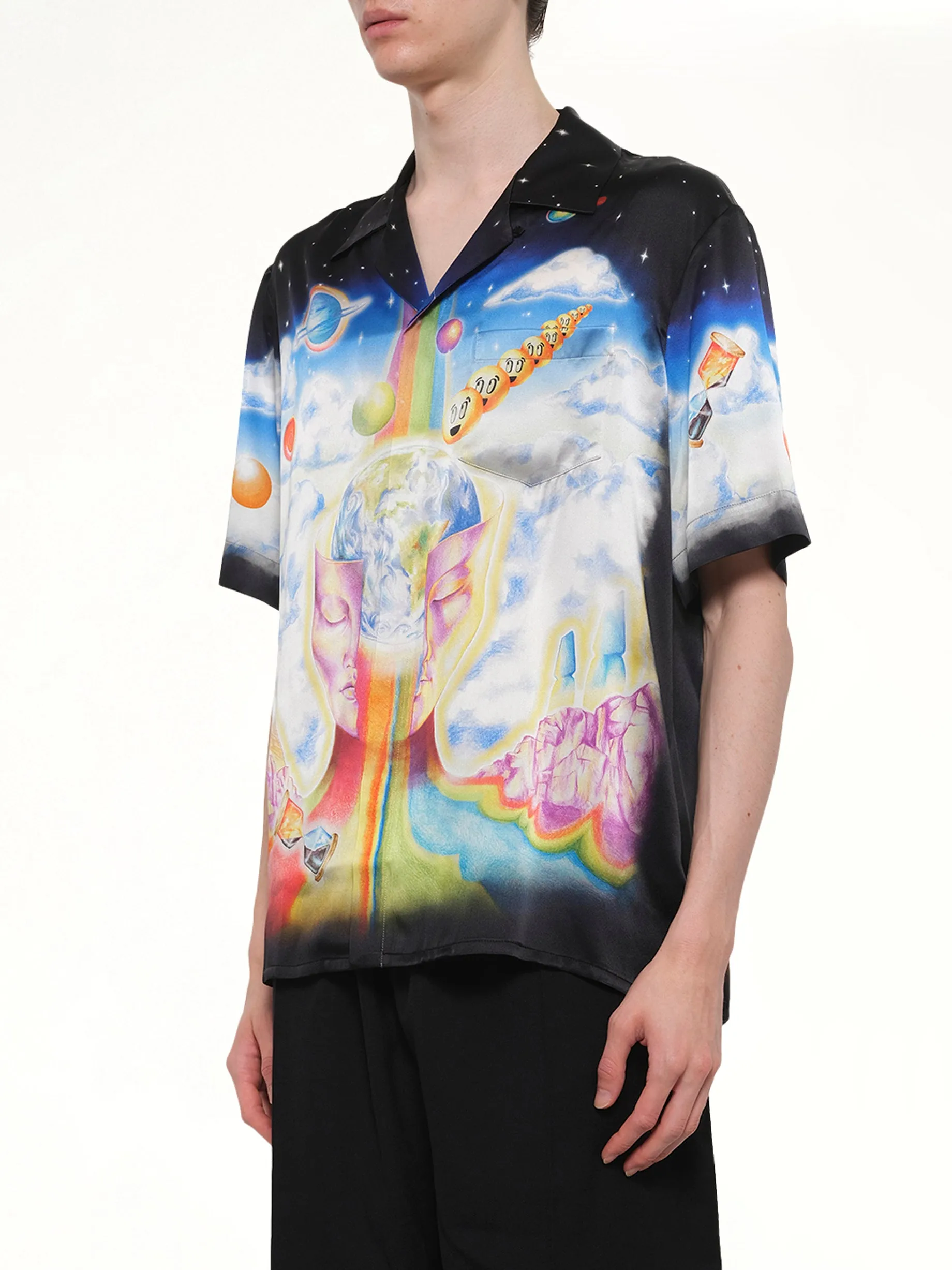 The Essential Experience Cuban Collar SS Shirt in Black sold by MARAIS product image thumbnail 3