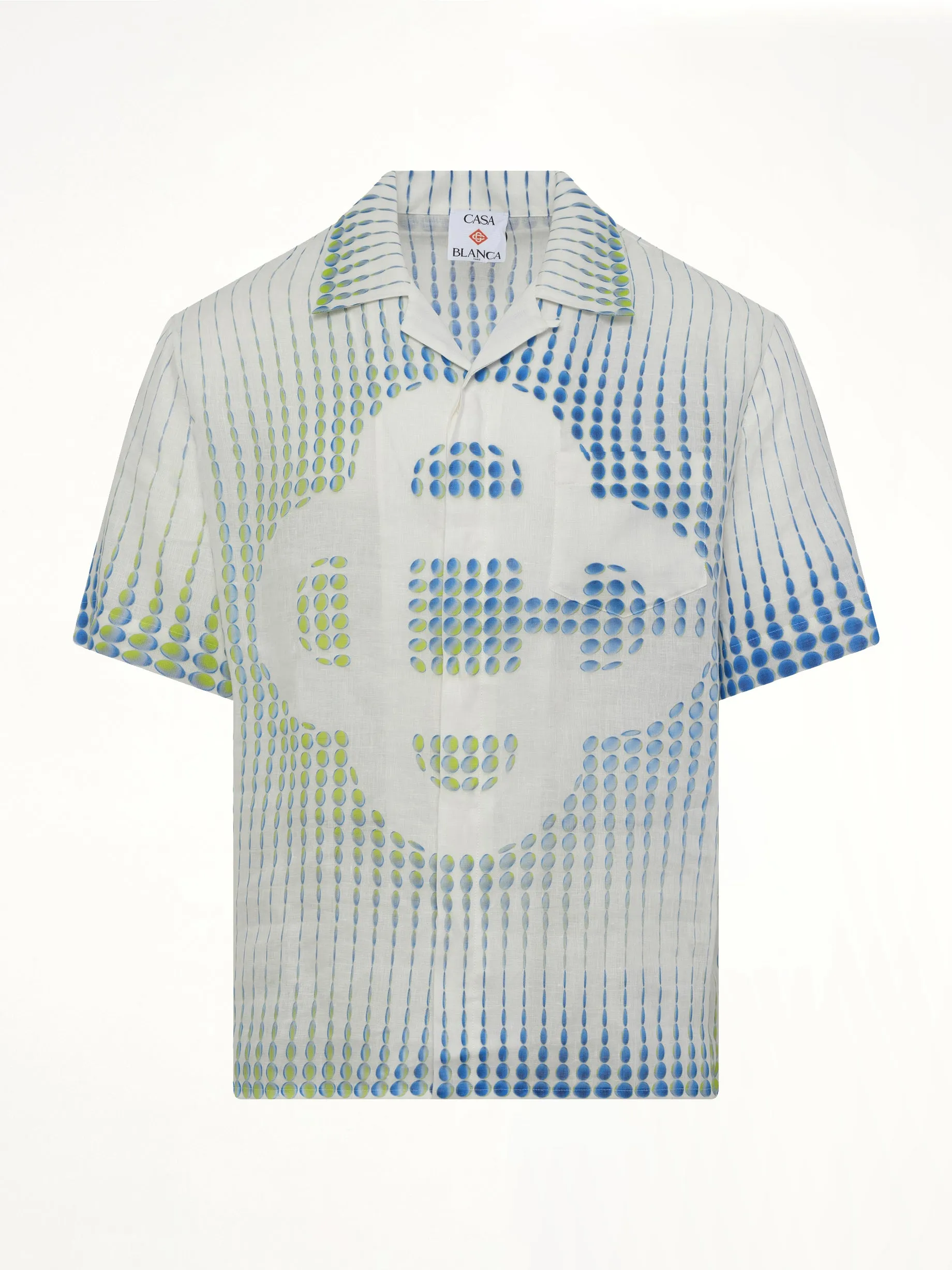 Pills Cuban Collar SS Shirt in White sold by MARAIS product image thumbnail 2