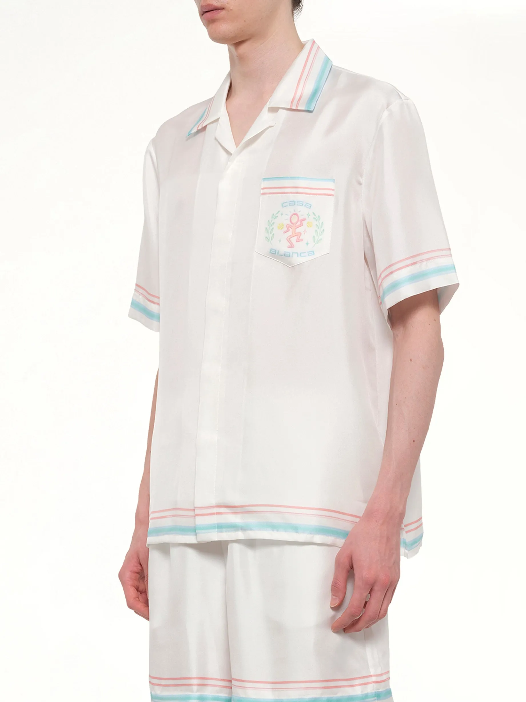 Dance Joy Cuban Collar SS Shirt in White sold by MARAIS product image thumbnail 3