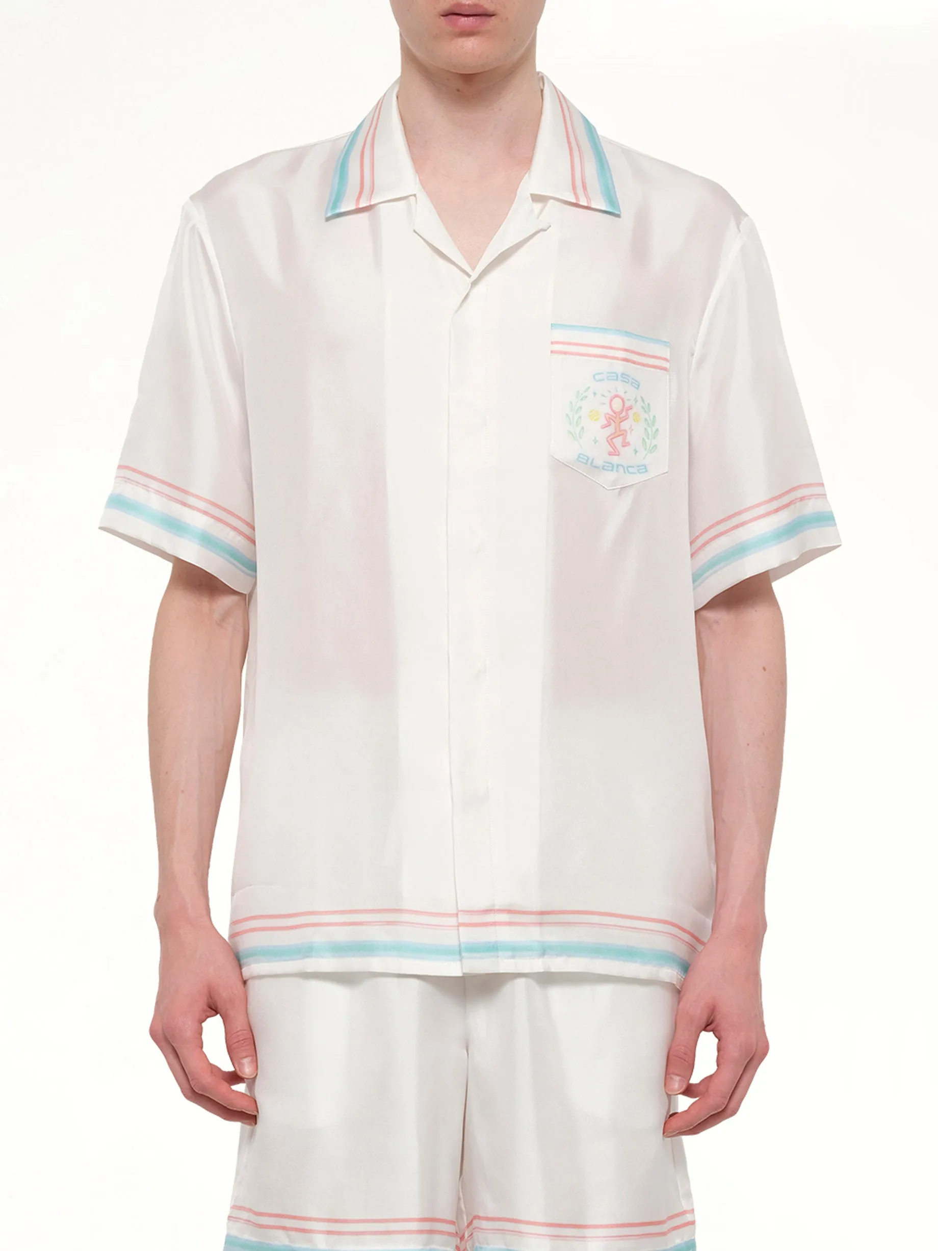 Dance Joy Cuban Collar SS Shirt in White sold by MARAIS