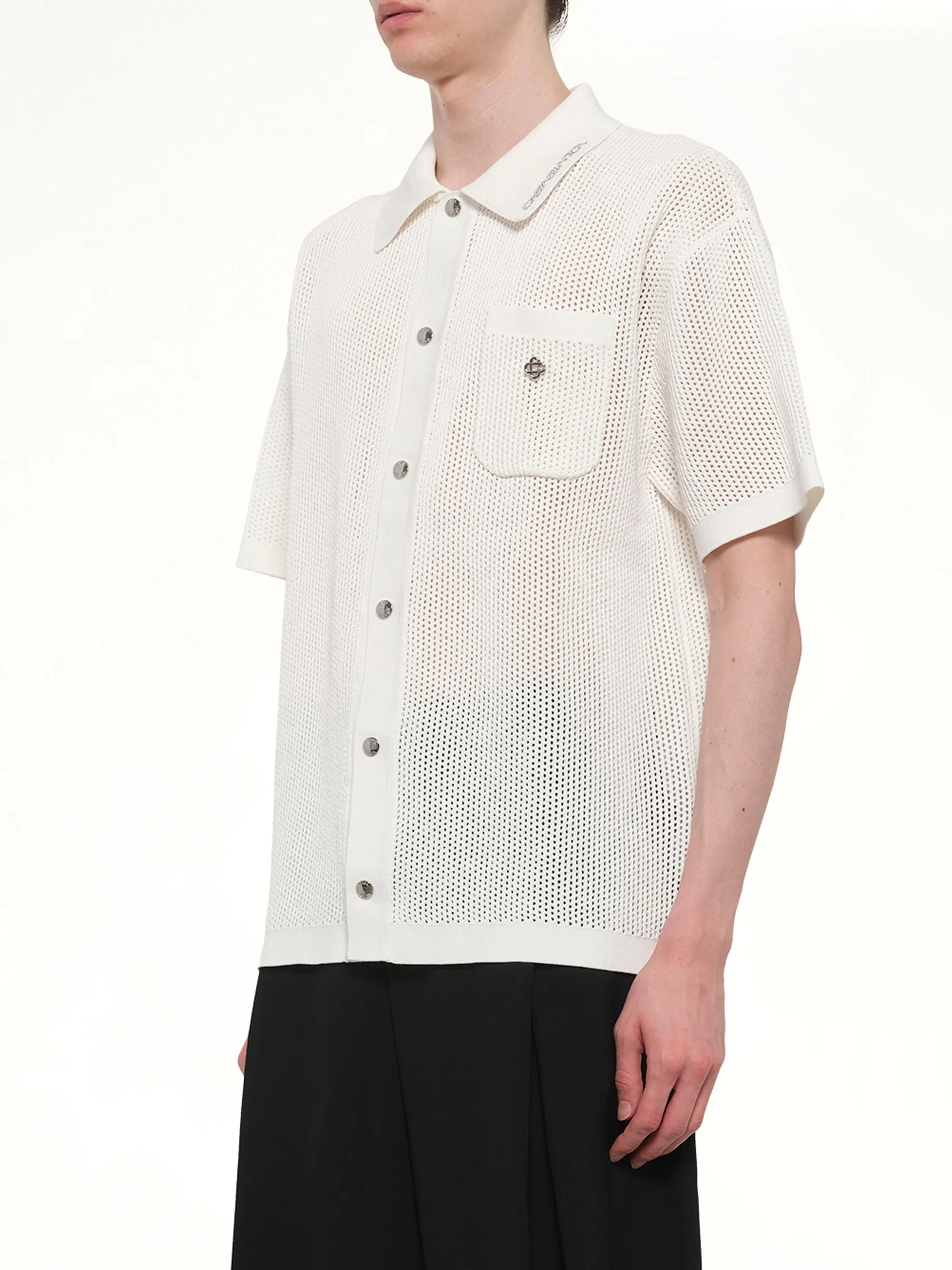 Mesh Shirt in White sold by MARAIS product image thumbnail 3