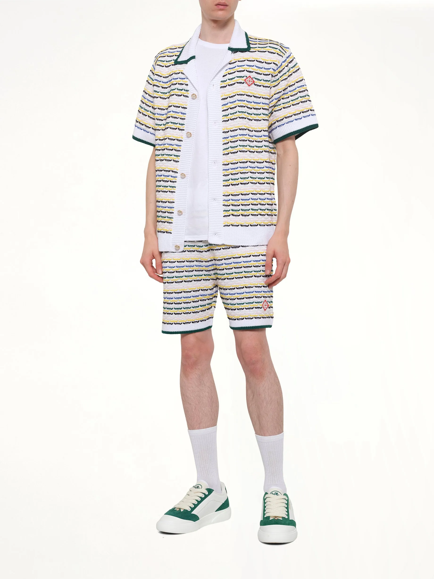 Tuck Stitch Shirt in White sold by MARAIS product image thumbnail 4