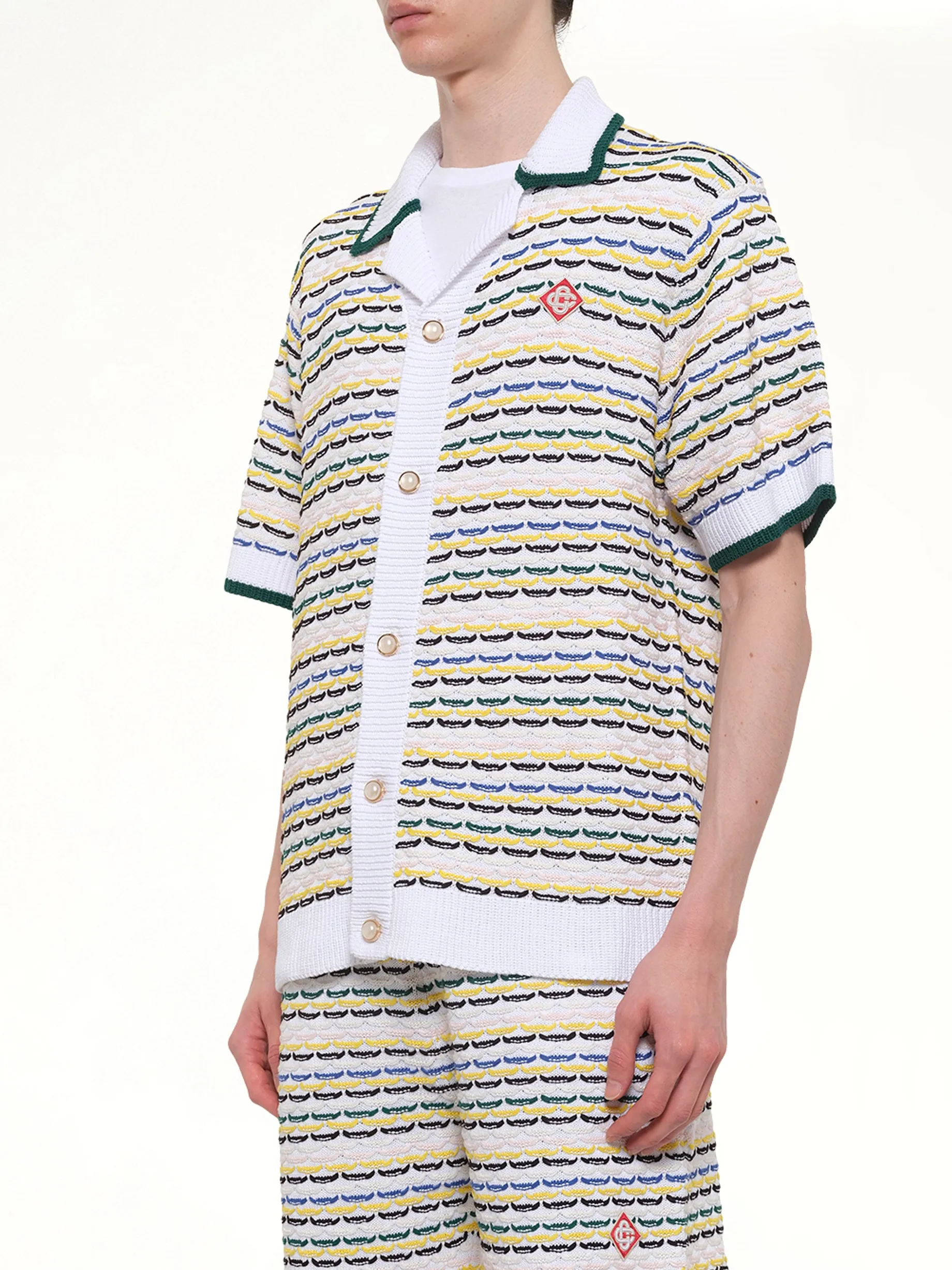 Tuck Stitch Shirt in White sold by MARAIS product image thumbnail 3