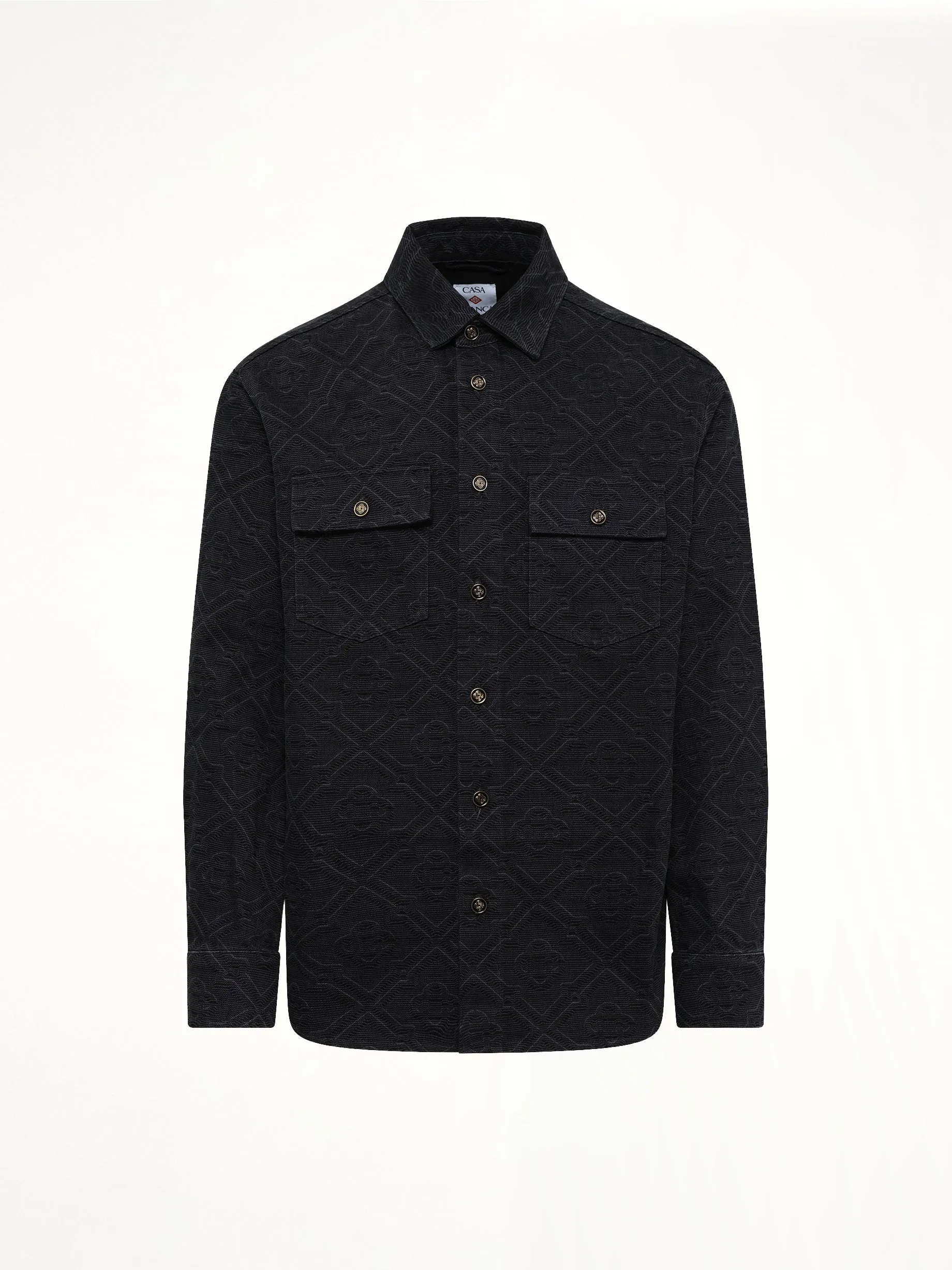 Laser Monogram Denim Shirt in Black sold by MARAIS product image thumbnail 2