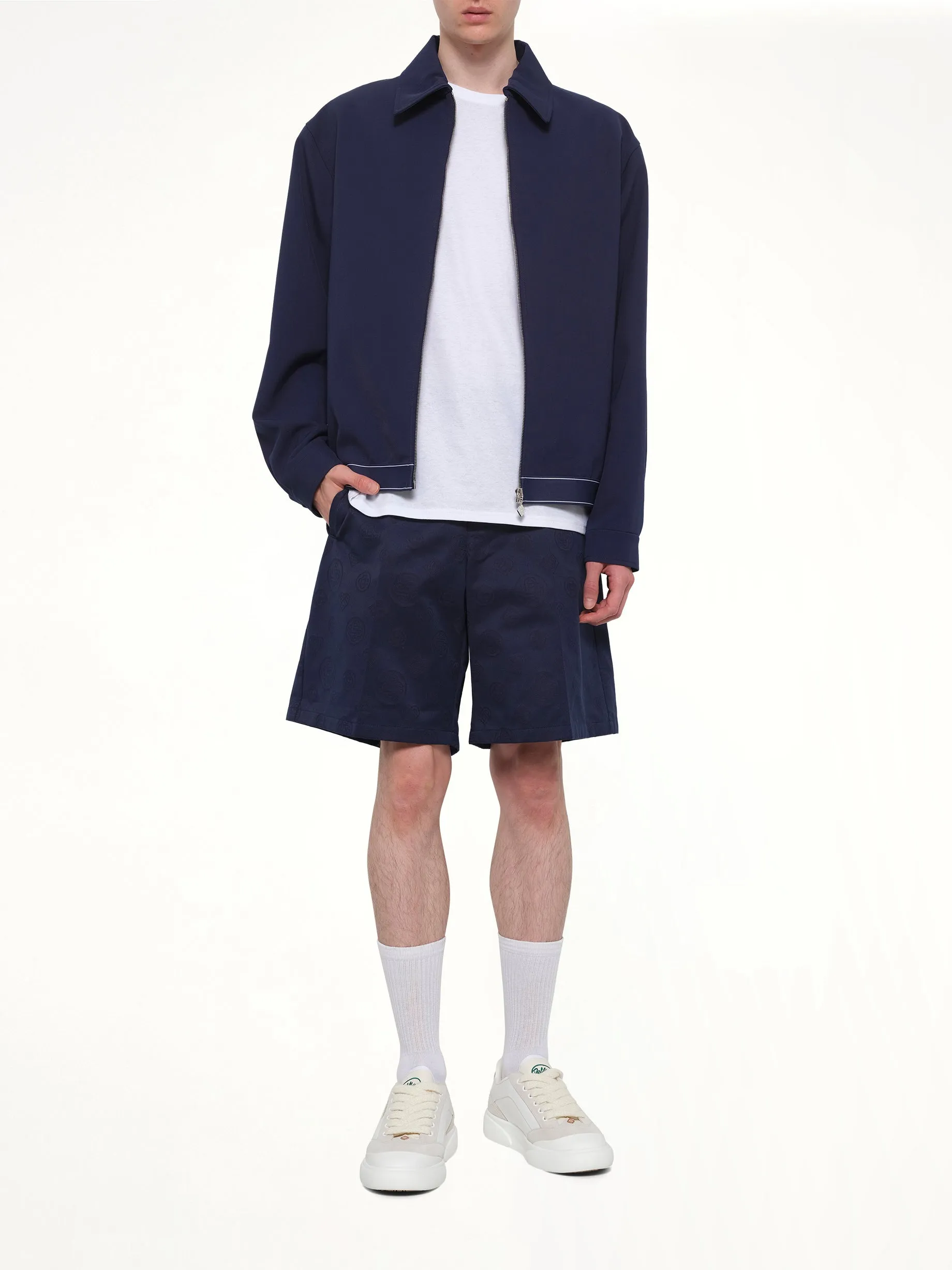 Wool Sports Jacket in Navy sold by MARAIS product image thumbnail 4