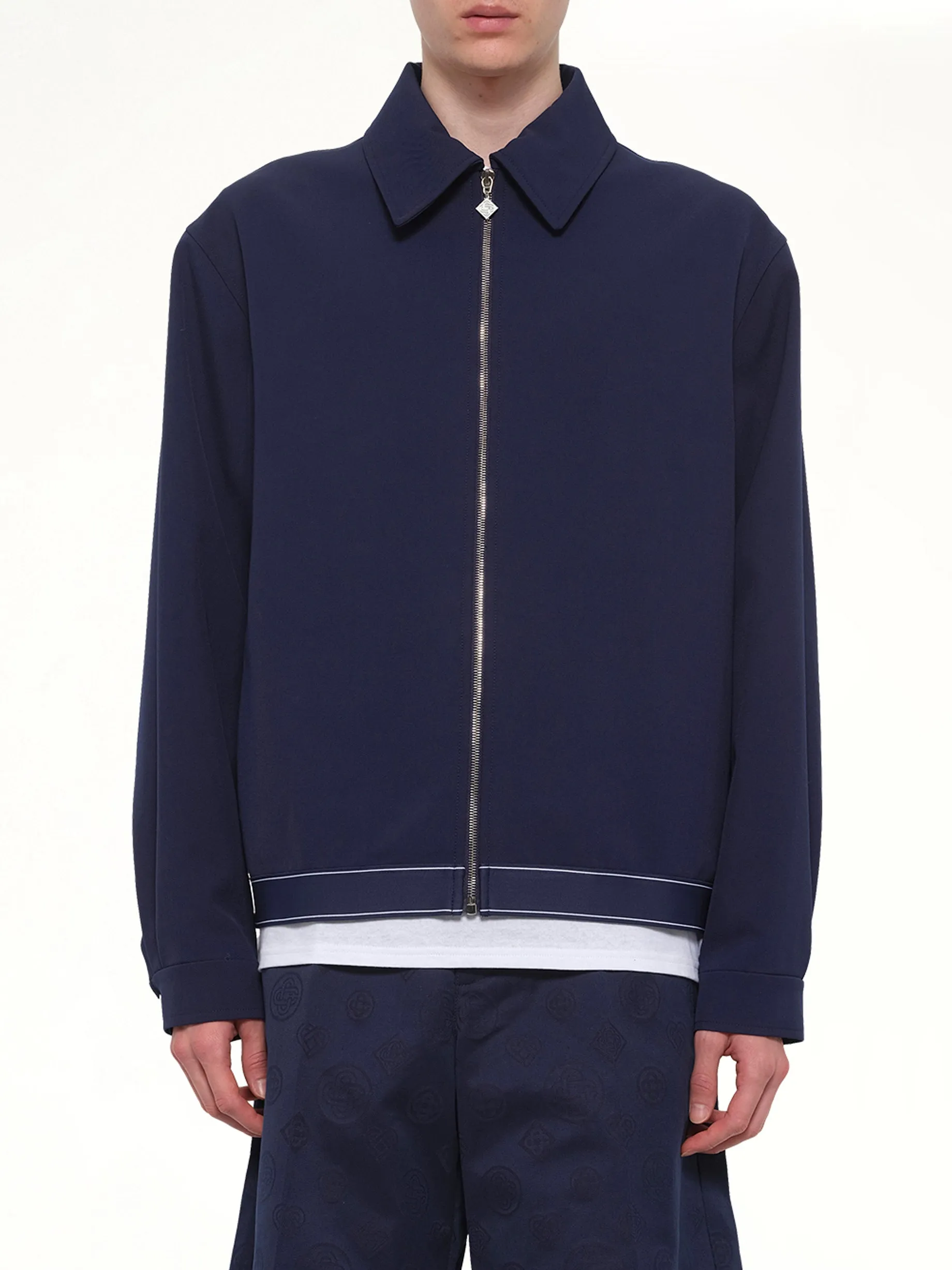 Wool Sports Jacket in Navy sold by MARAIS